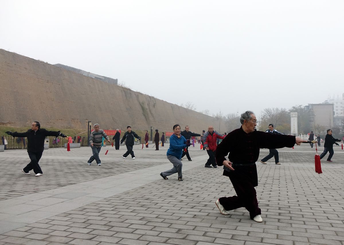 The Shang archaeological site is a popular place for locals to exercise. Photo: ImagineChina