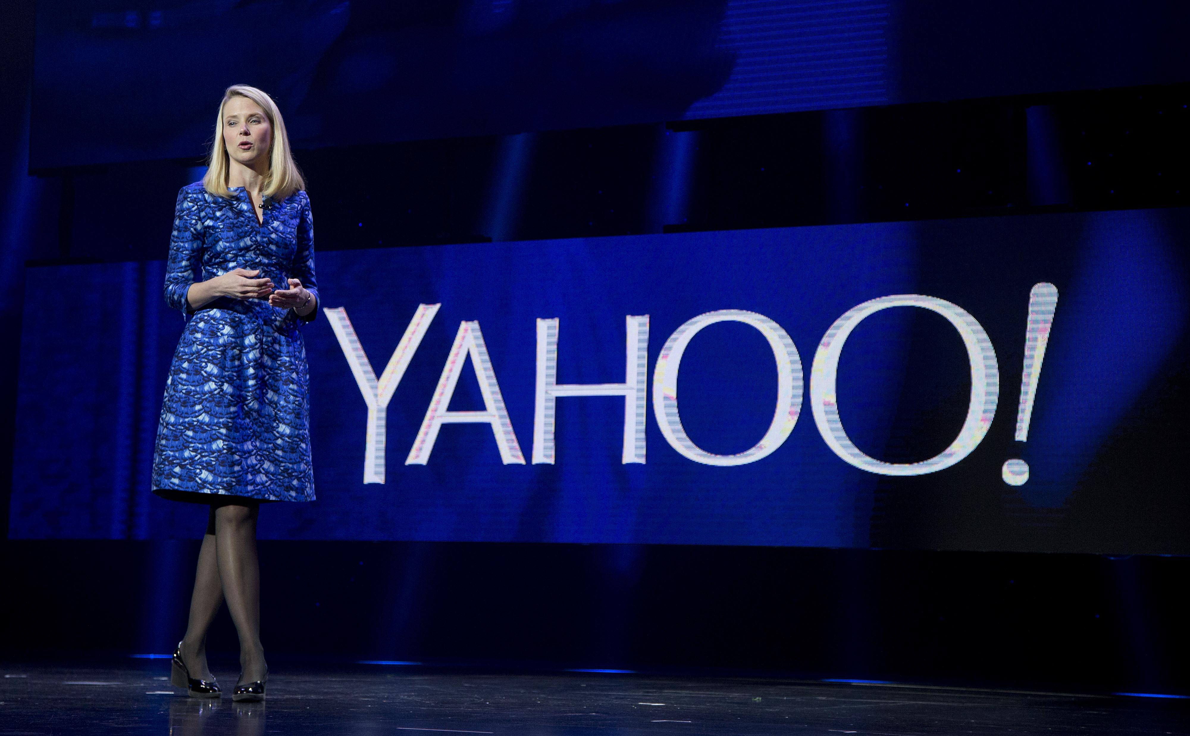 Yahoo president and CEO Marissa Mayer. Markets responded negatively to news that the firm may face a higher-than-expected tax bill on an expected spinoff of its Alibaba stake. Photo: AP