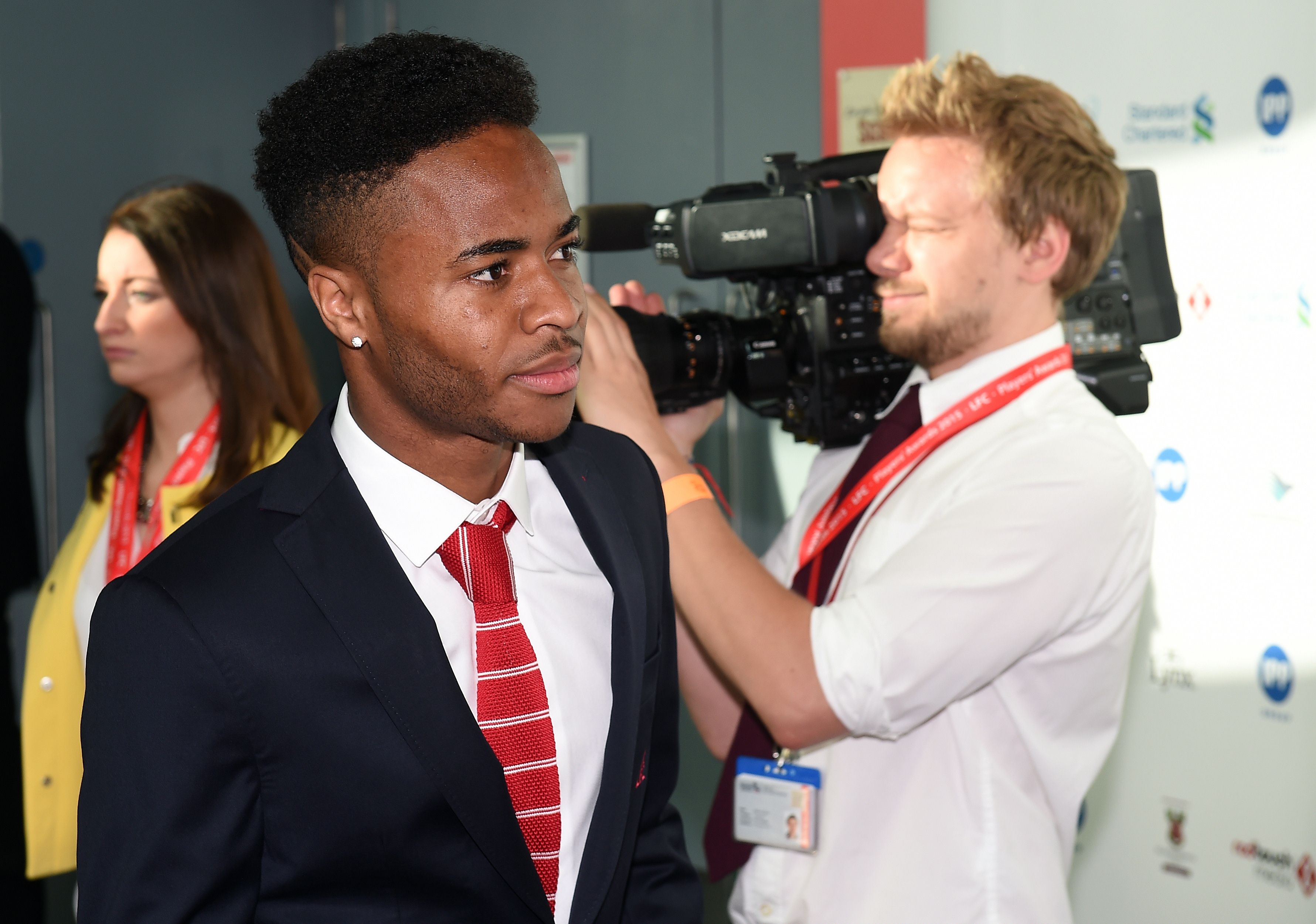 Raheem Sterling was greeted with a mixture of boos and calls to stay when he picked up his award. Photo: AFP