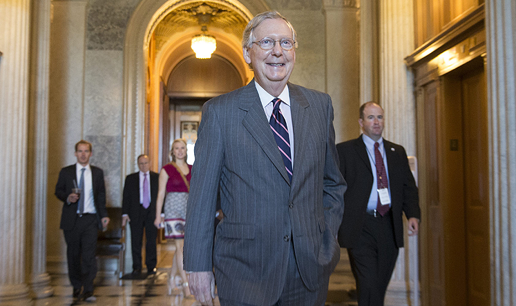  US Senate Majority Leader, Republican Mitch McConnell on Capitol Hill in Washington.Photo: EPA