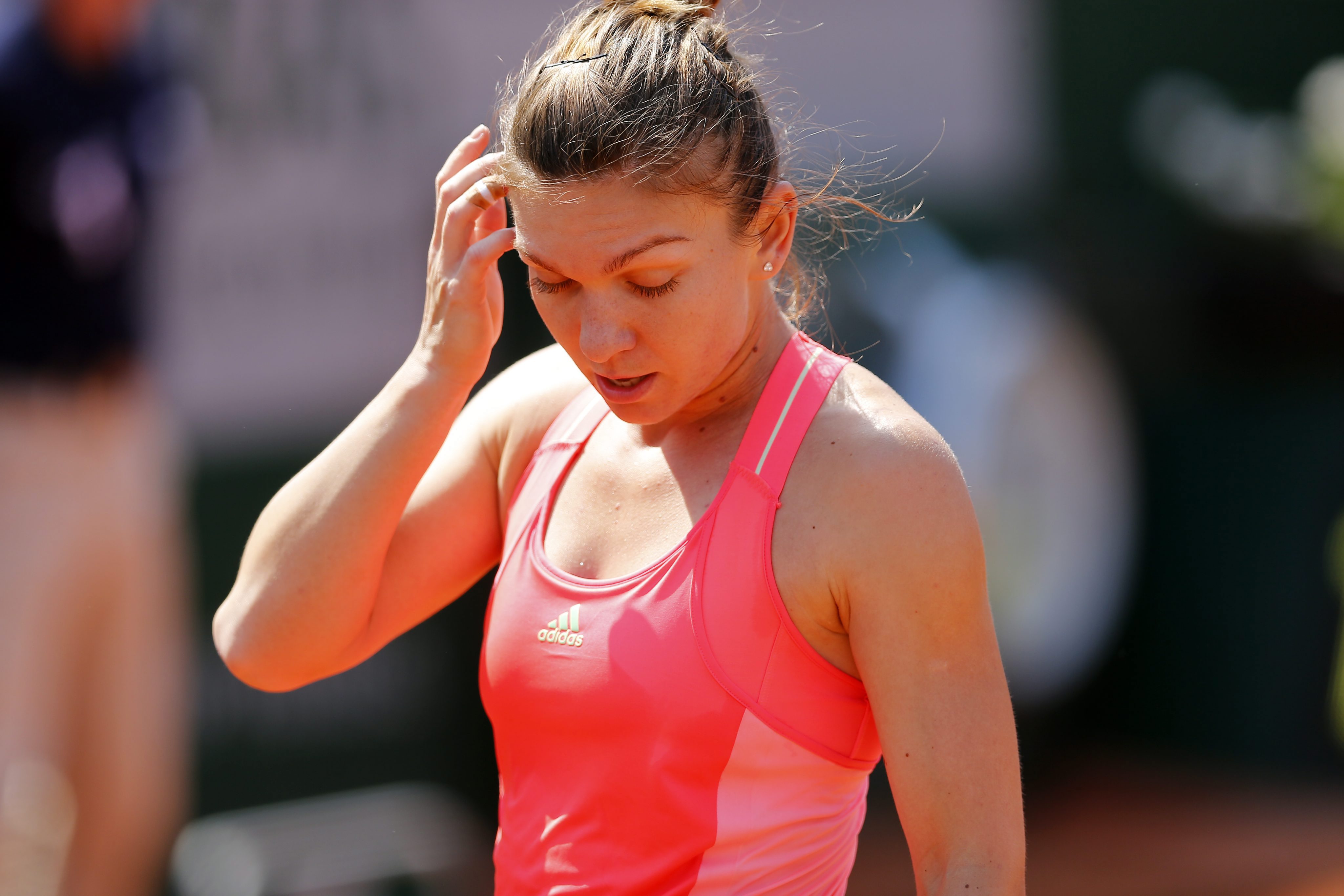 Simona Halep was drawn into an aggressive game against  Mirjana Lucic-Baroni. Photo: EPA