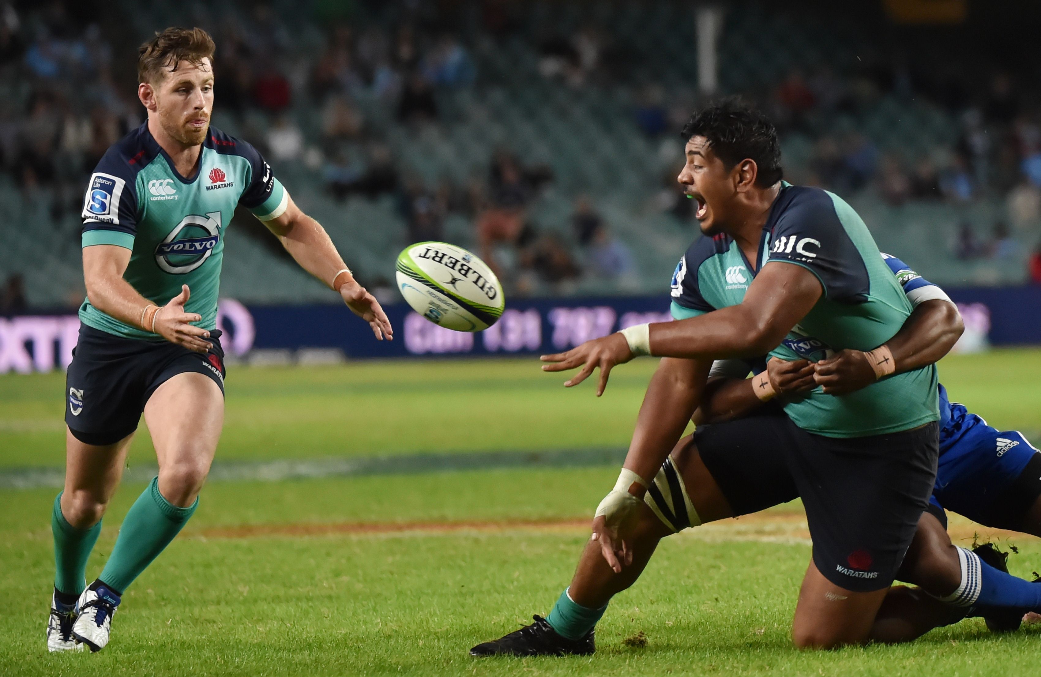 Will Skelton (right) will miss the Waratahs' South African tour this weekend. Photo: AFP