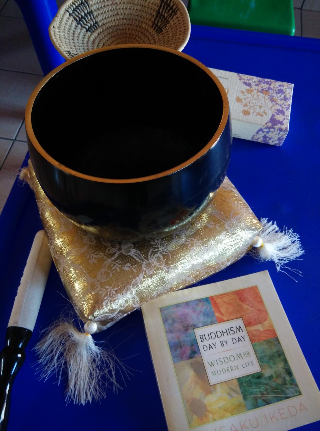 Buddhism-related objects at the Soka Gakkai International South Africa's Soweto chapter, in Johannesburg. Photo: Ufrieda Ho