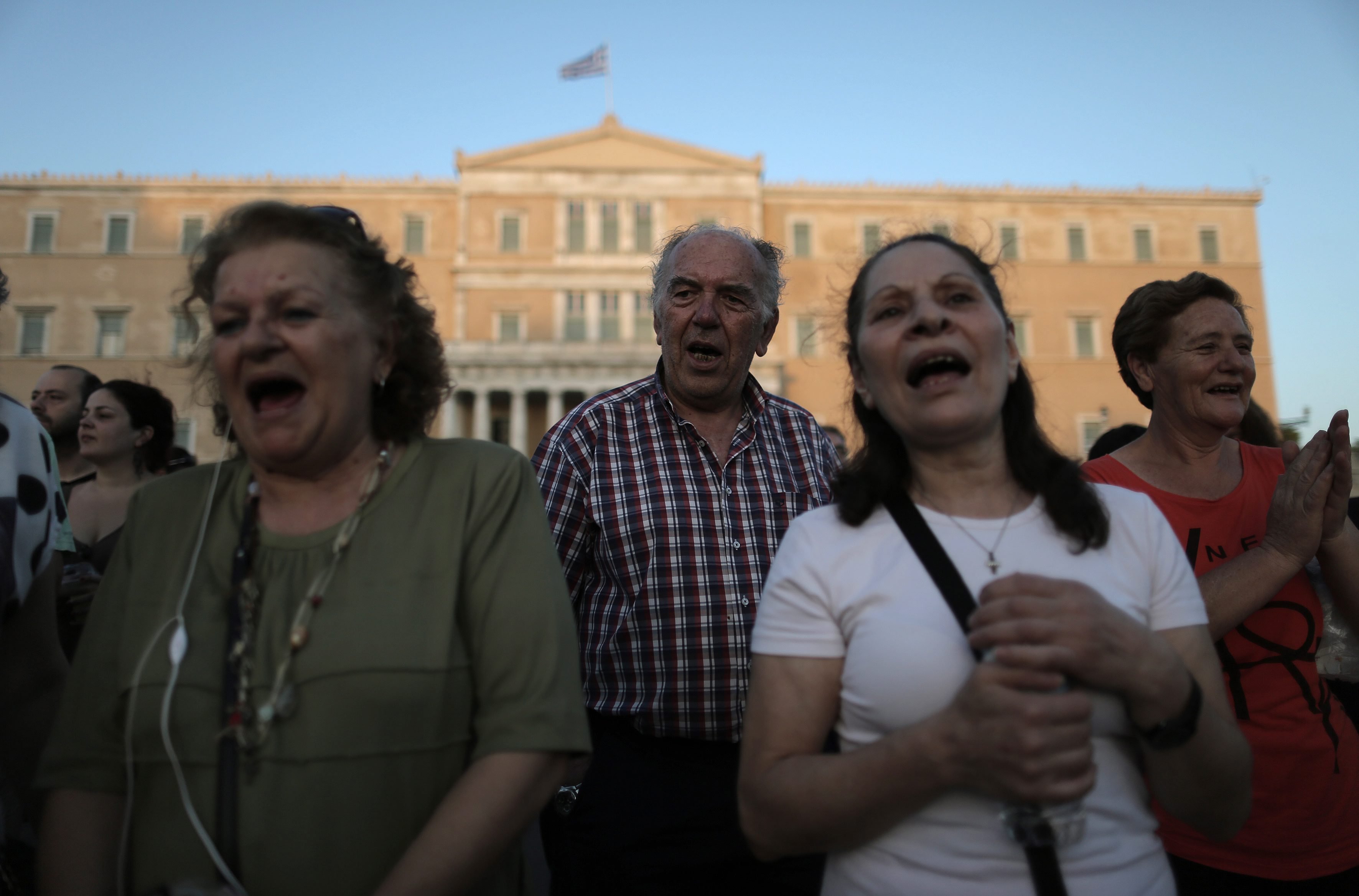 Protesters in Athens take part in a rally against austerity. Photo: EPA