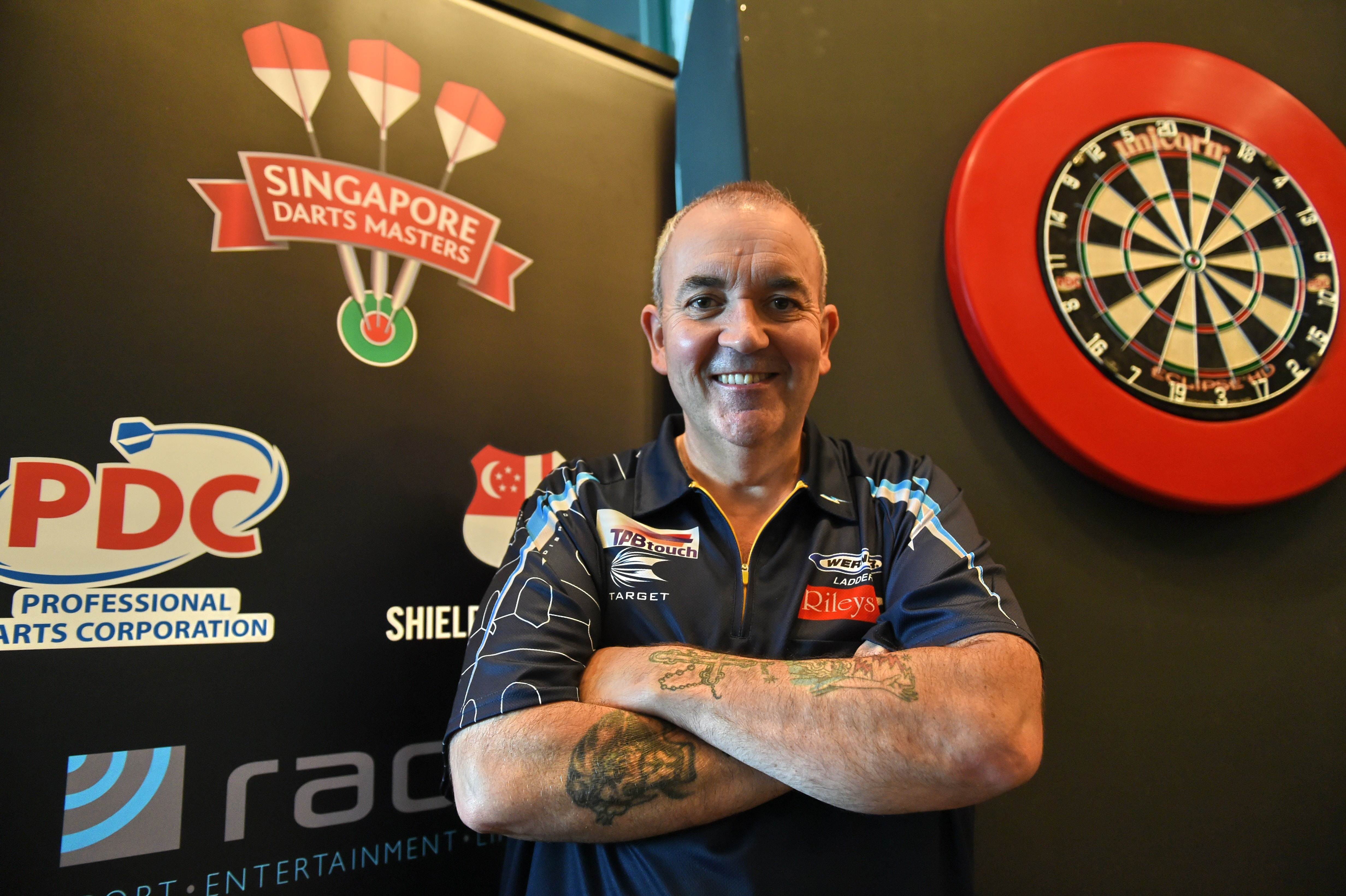 World number two Phil "The Power" Taylor of England will be coming to Hong Kong. Photo: AFP