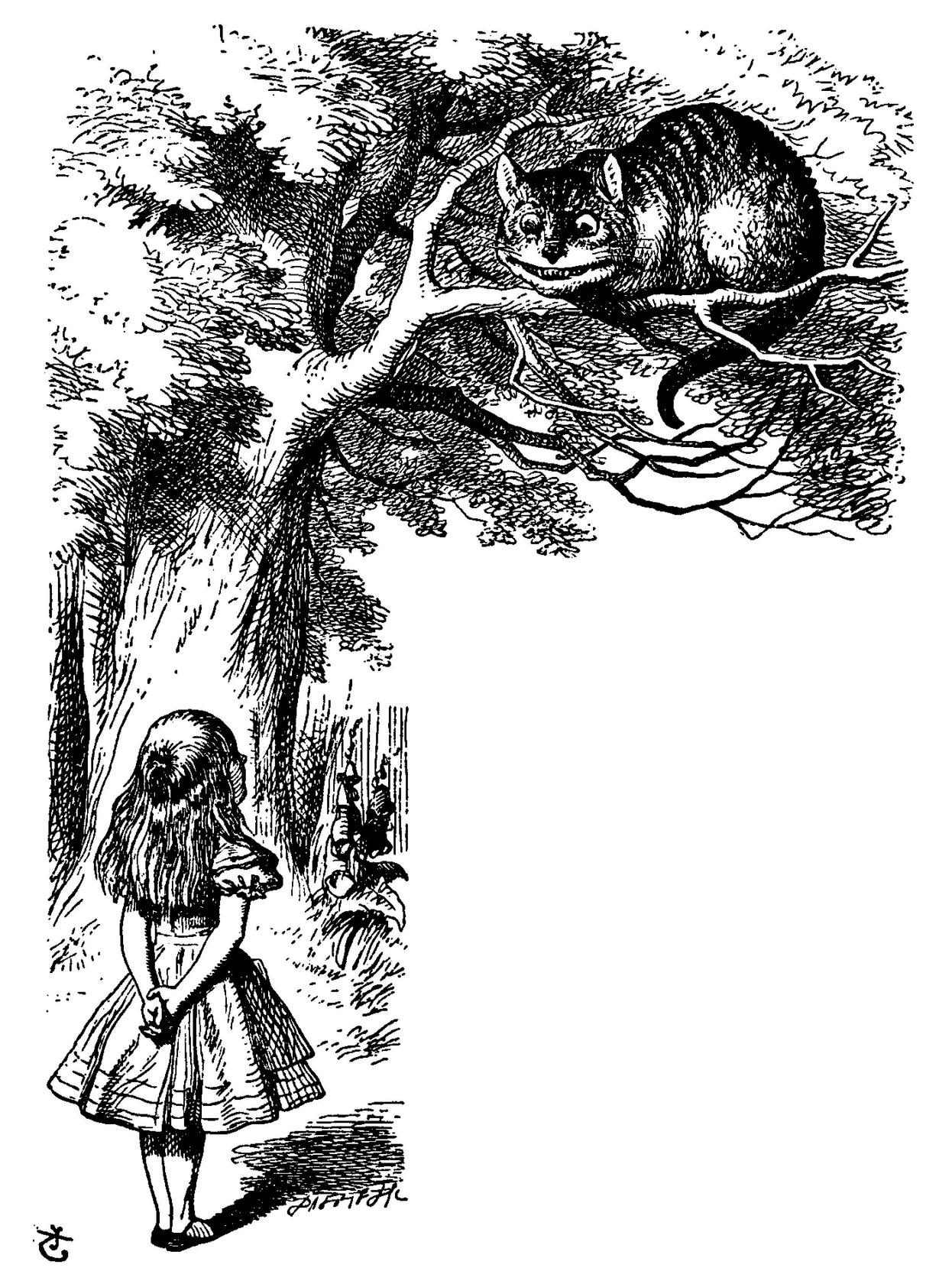 An illustration for the original 1865 edition of Alice's Adventures in Wonderland.