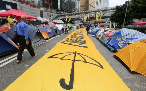 Scenes from the pro-democracy Occupy Central protest in Hong Kong last year. Photo: SCMP