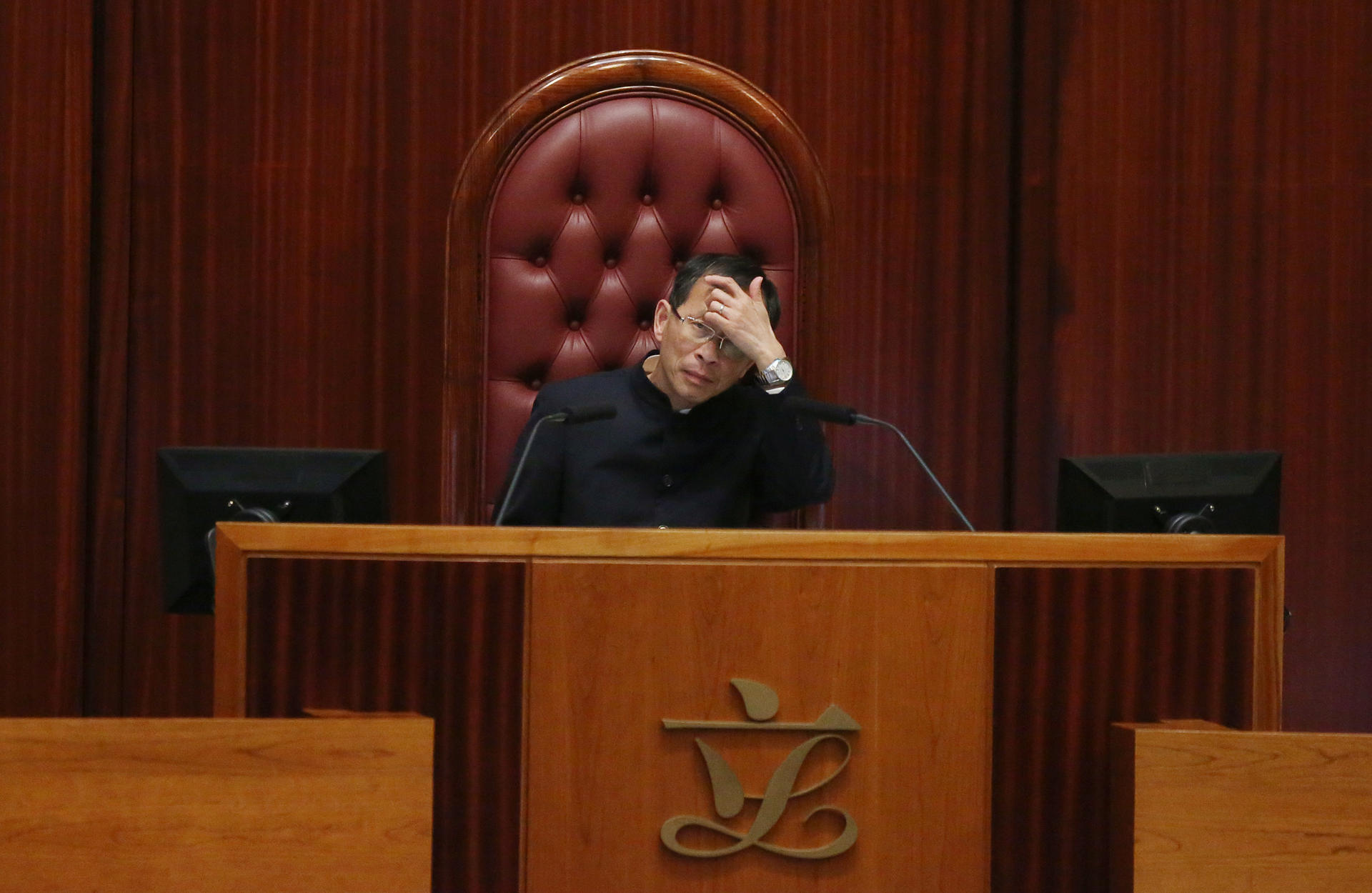 Legco president Jasper Tsang has apologised after the WhatsApp messaging scandal. Photo: Nora Tam