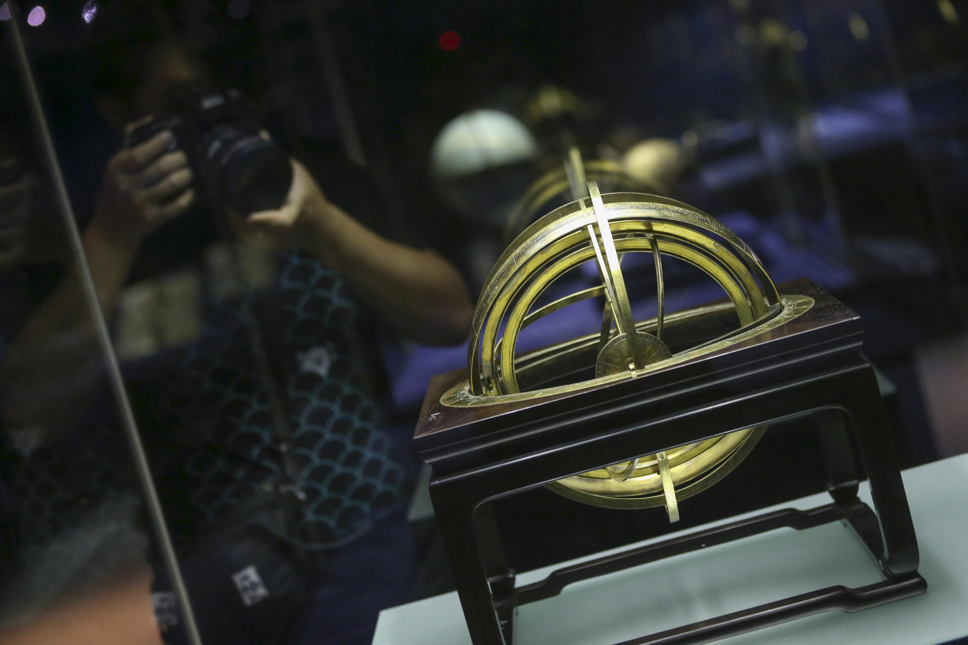 An armillary sphere - designed to show how the sun and moon orbit the earth - made by Flemish missionary Ferdinand Verbiest, head of the Qing court's observatory. Photos: K.Y. Cheng