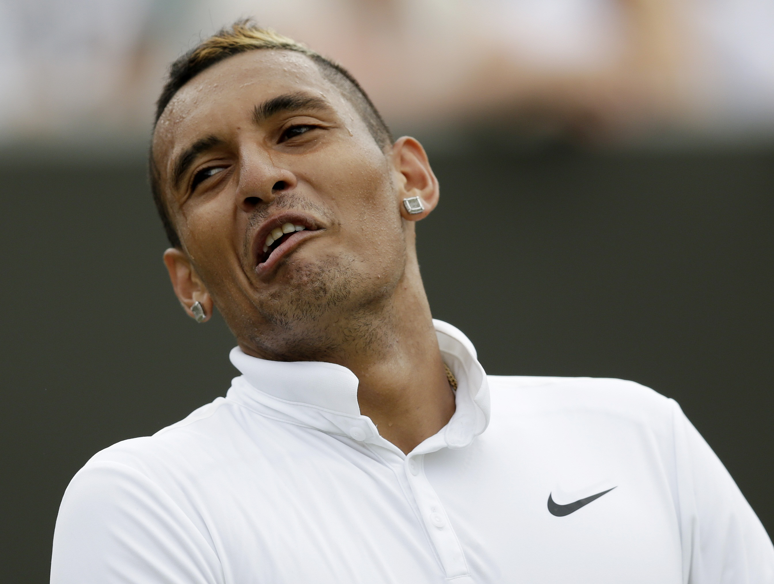 Nick Kyrgios was involved in heated exchanges with reporters. Photo: AFP