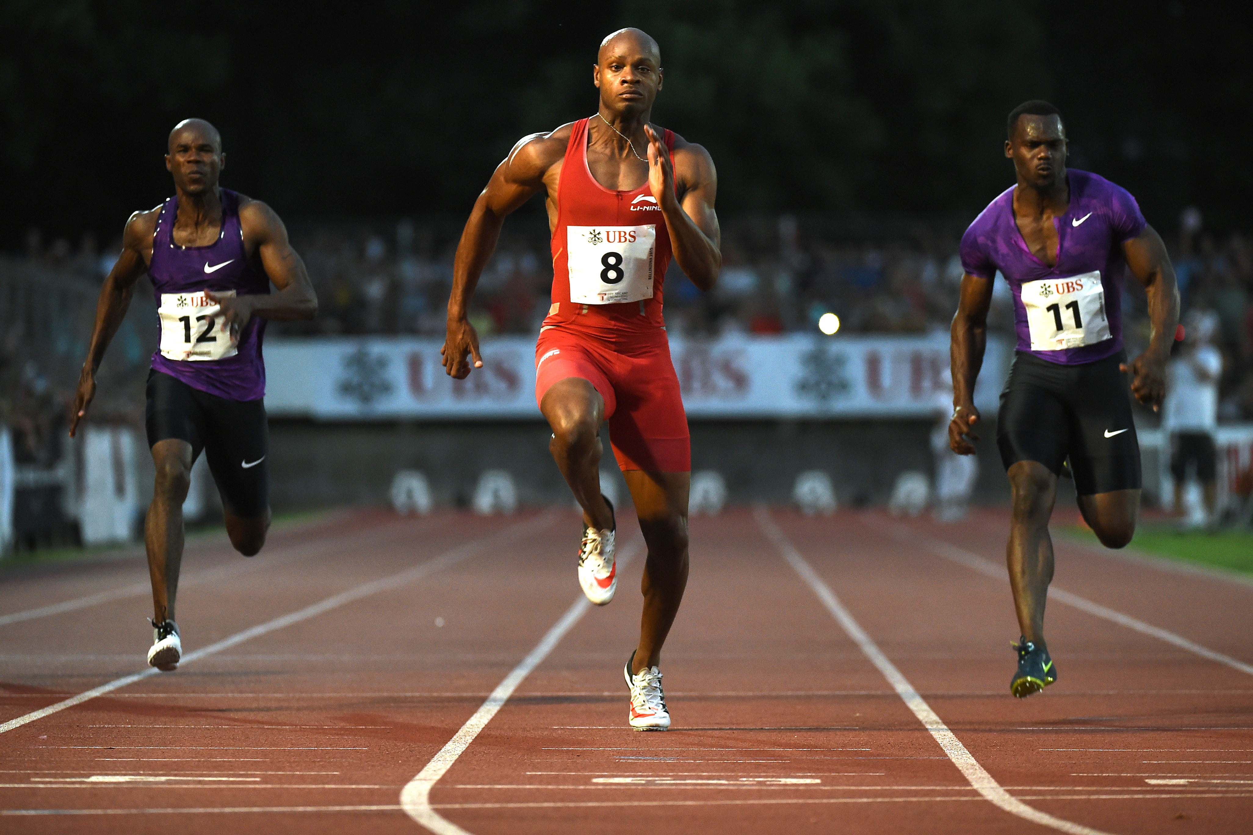 Asafa Powell proved he will be a threat to Usain Bolt and Justin Gatlin in Beijing when he ran the 90th sub-10 second time of his career in Switzerland. Photo: AP