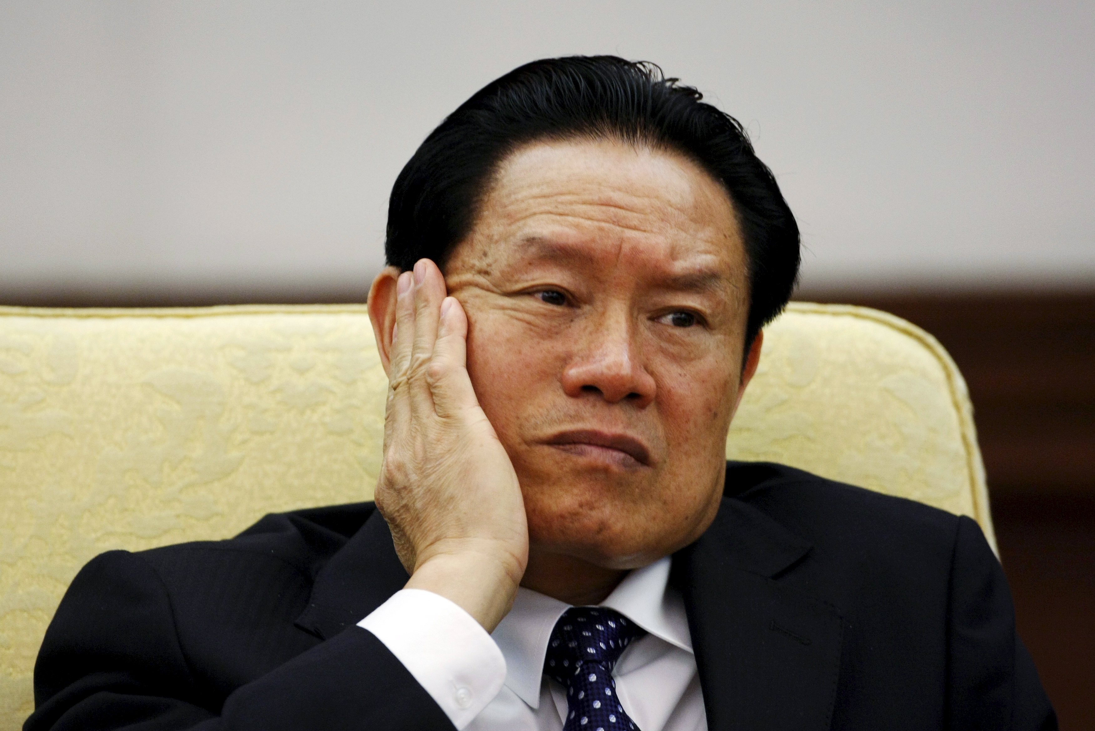 The former Public Security Minister Zhou Yongkang and a number of other disgraced seniors officials are deemed as “typical negative examples” for party officials. Photo: Reuters 
