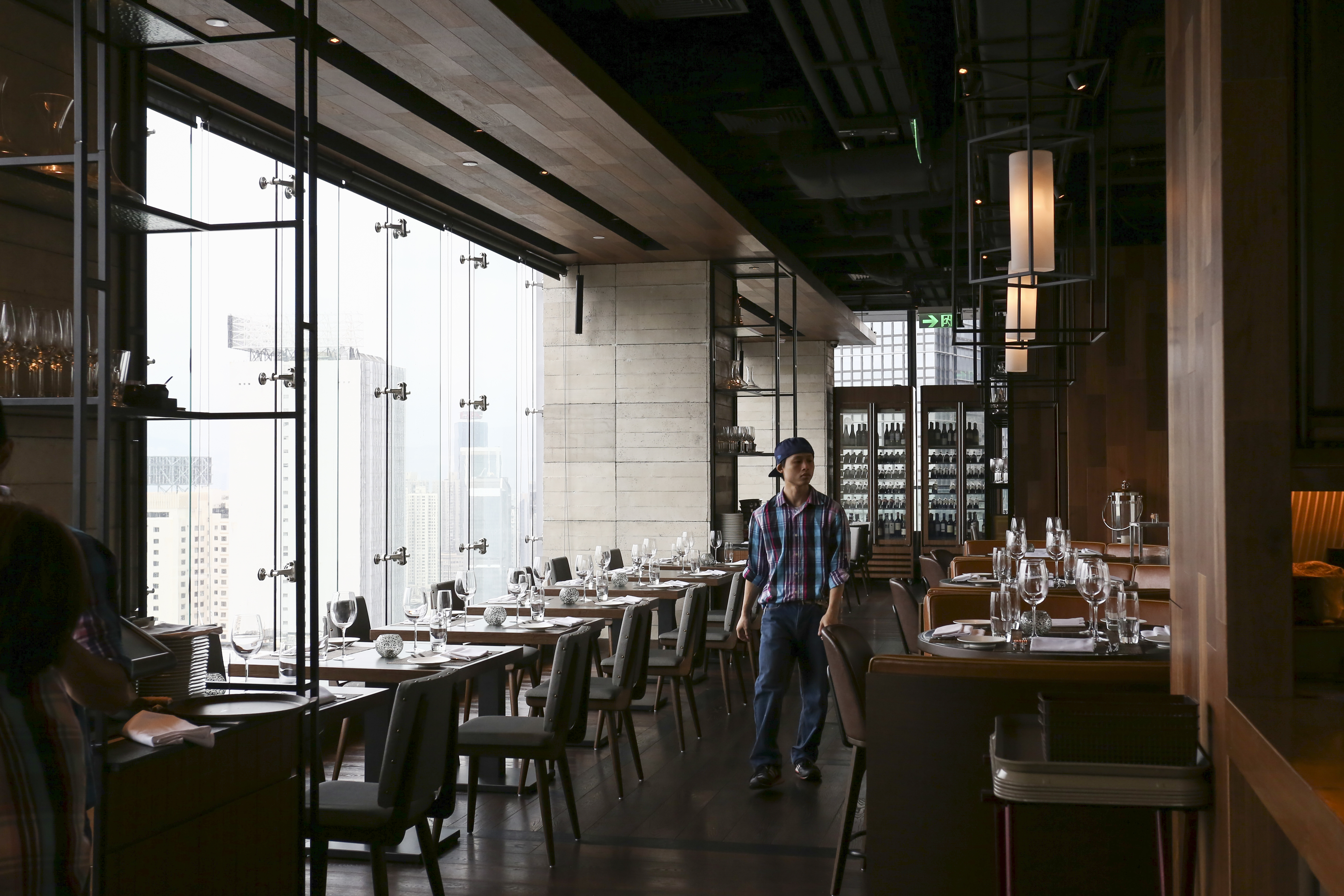 Restaurants in Causeway Bay range from street level to the high floors of new commercial towers, and from cosy to airy, high-ceilinged spaces such as Penthouse by Harlan Goldstein (above). Photo: Jonathan Wong 