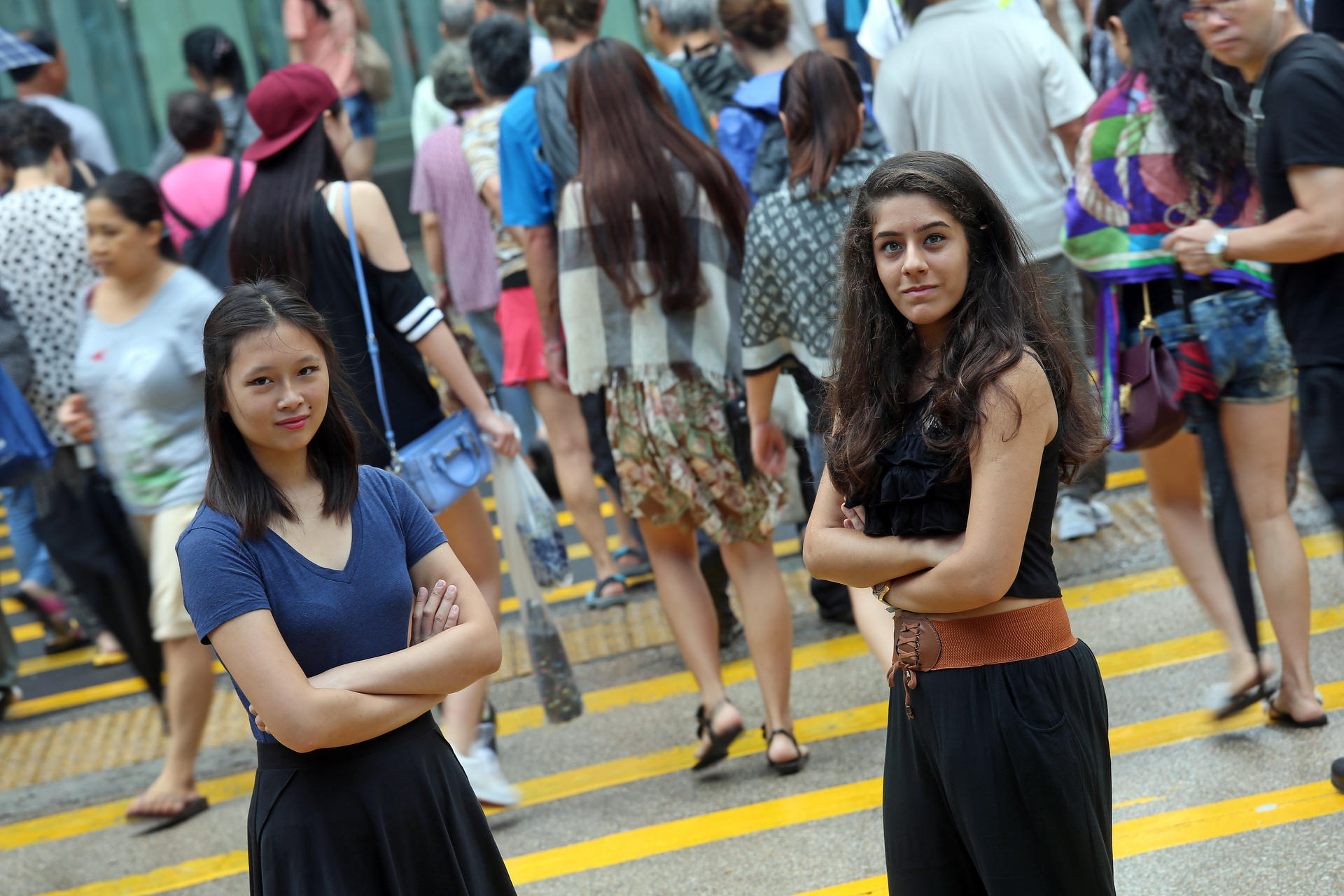 Kathy Lau (left) and Samaara Malhotra of DC Labour Rights. Photo: K.Y. Cheng