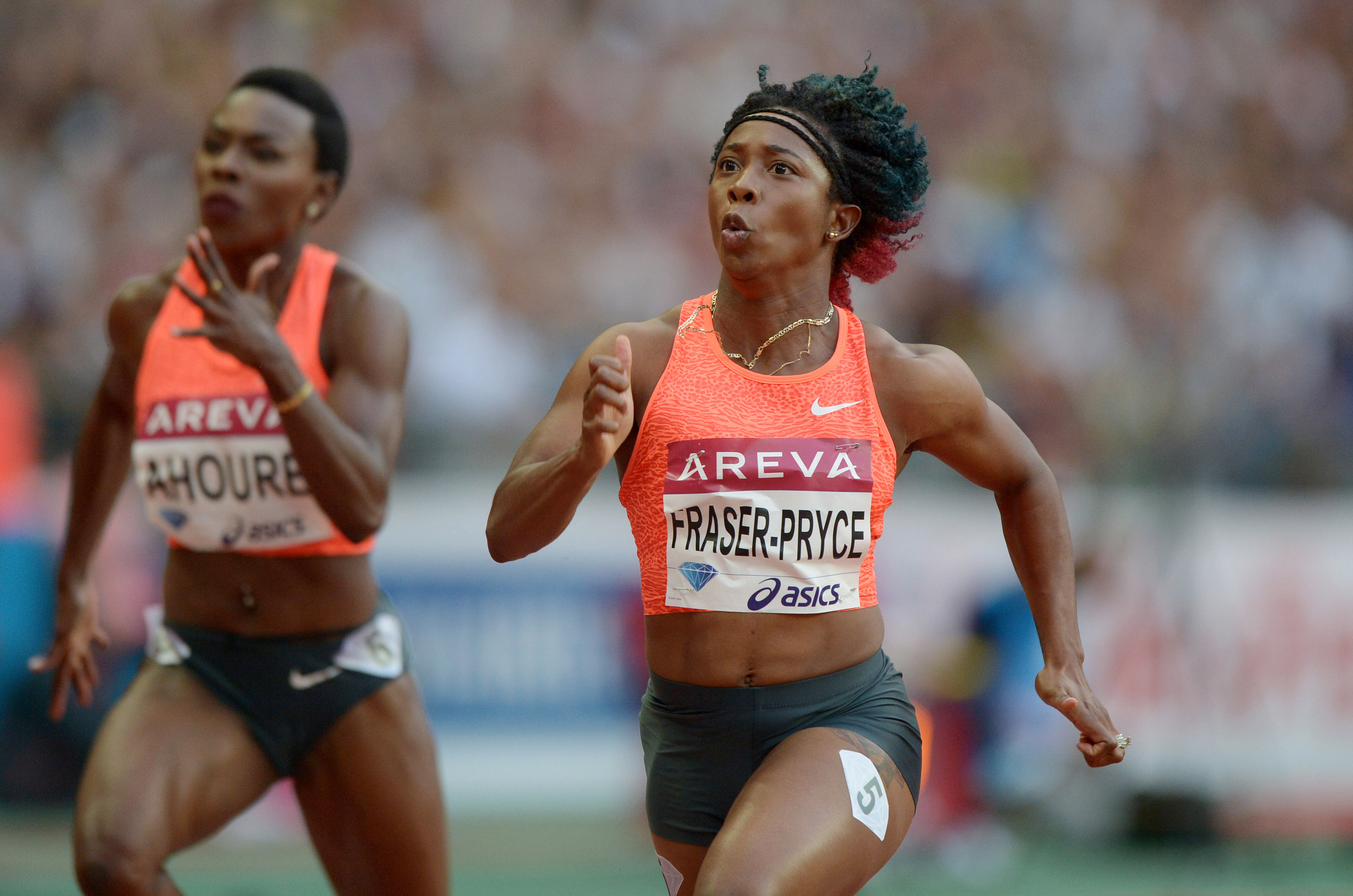 Jamaica's Shelly-Ann Fraser-Pryce cruises to a 100m win in Stockholm. Photo: USA Today