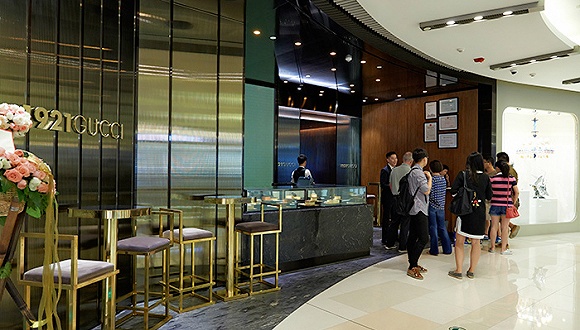 The 1921Gucci restaurant at Shanghai's iAPM Mall. Online reviews have been mixed. Photo: SMCP Pictures