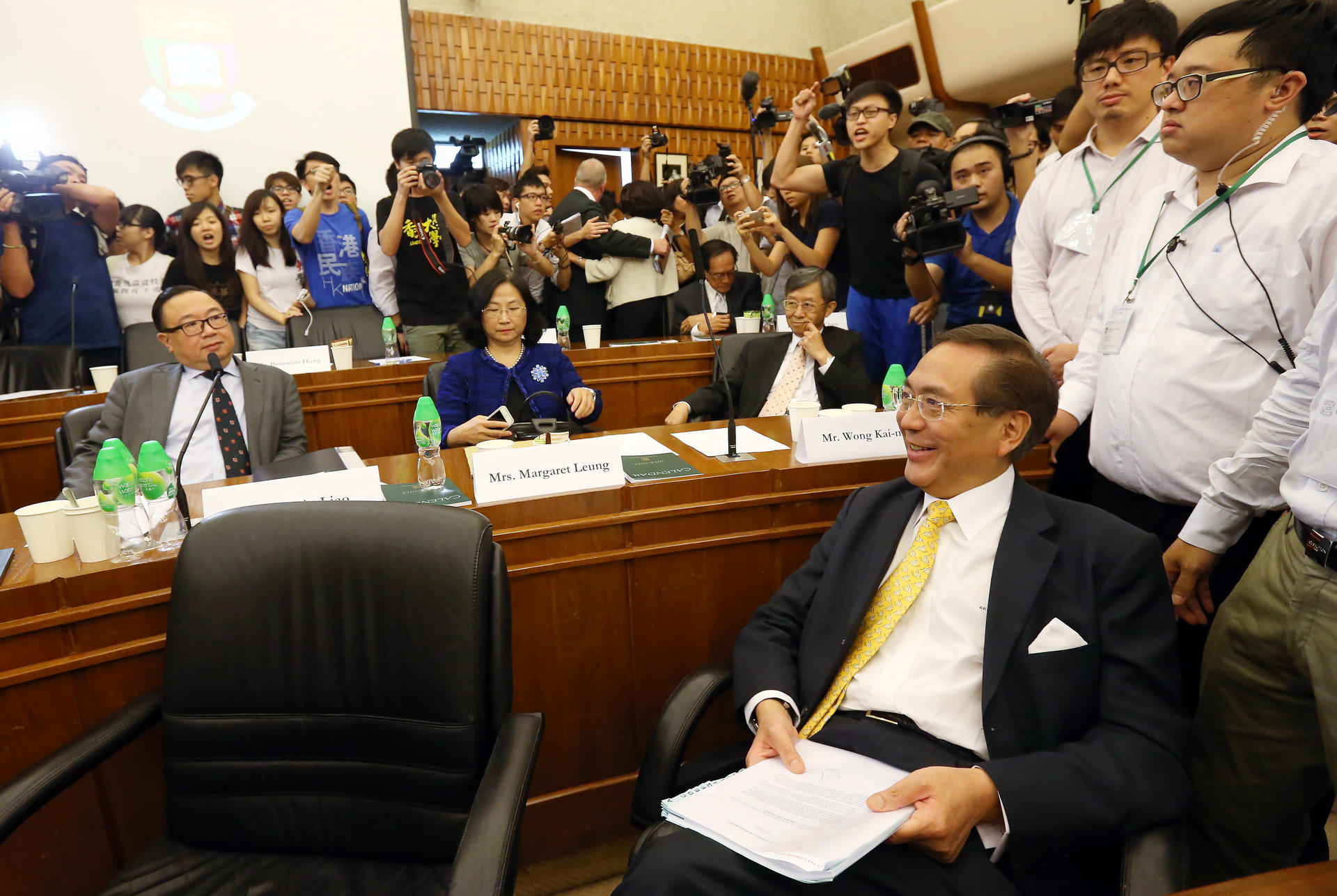 Arthur Li Kwok-cheung at the HKU council meeting on July 28.Photo: Dickson Lee