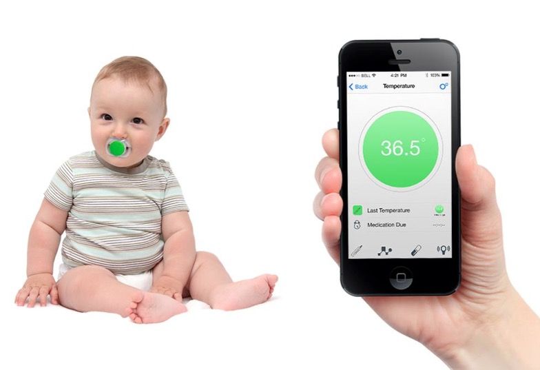 The world's first bluetooth pacifier, the Pacif-I by Blue Maestro