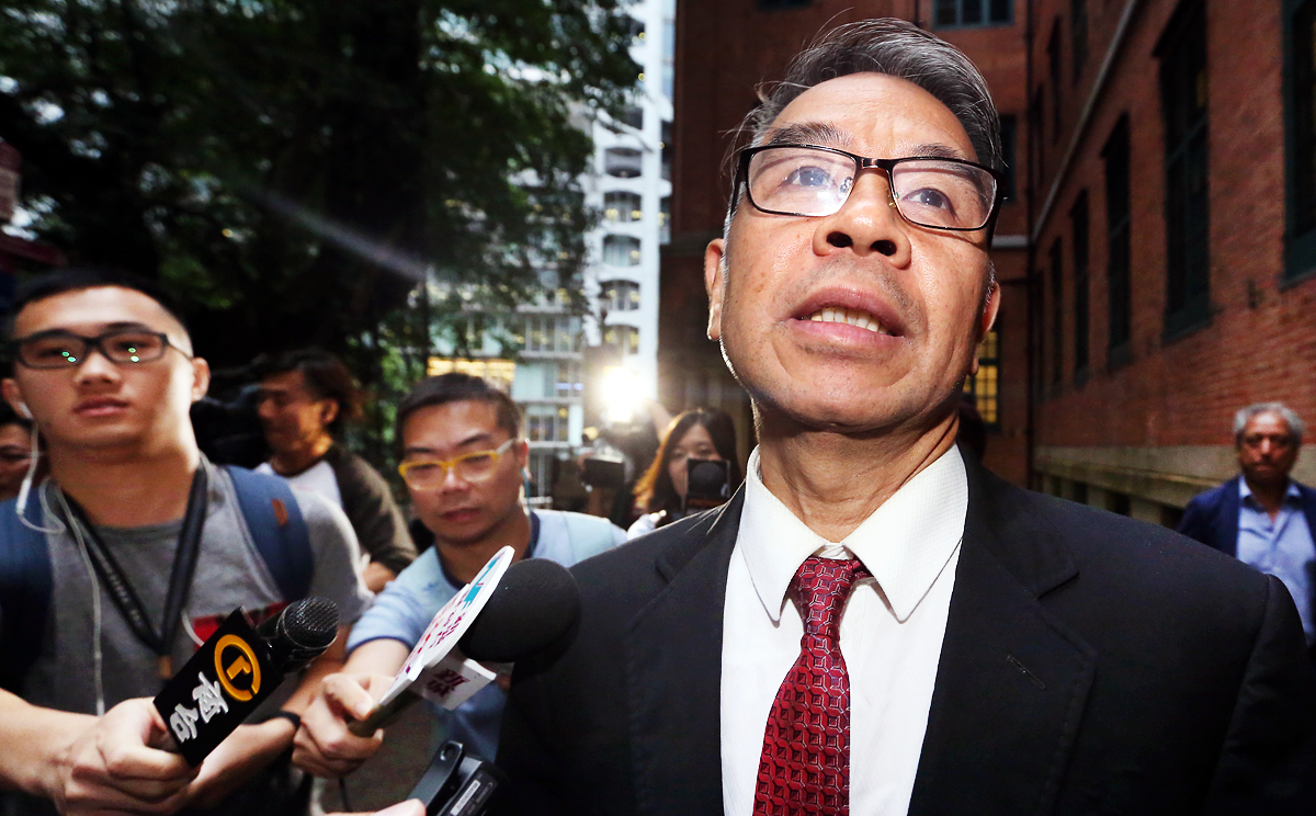 Carson Yeung Ka-sing leaves the Court of Final Appeal in Central today. He was convicted of money laundering in March last year. Photo: Sam Tsang