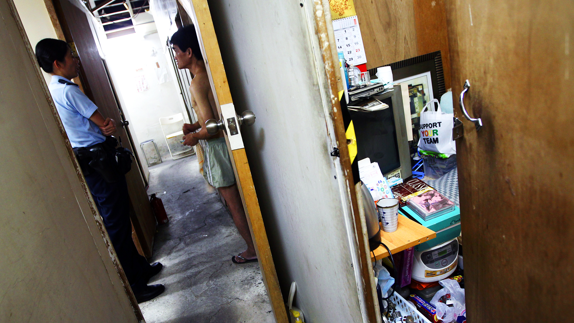 Tenants were forced out of subdivided flats in a factory building in Tai Kok Tsui in 2012. Photo: David Wong