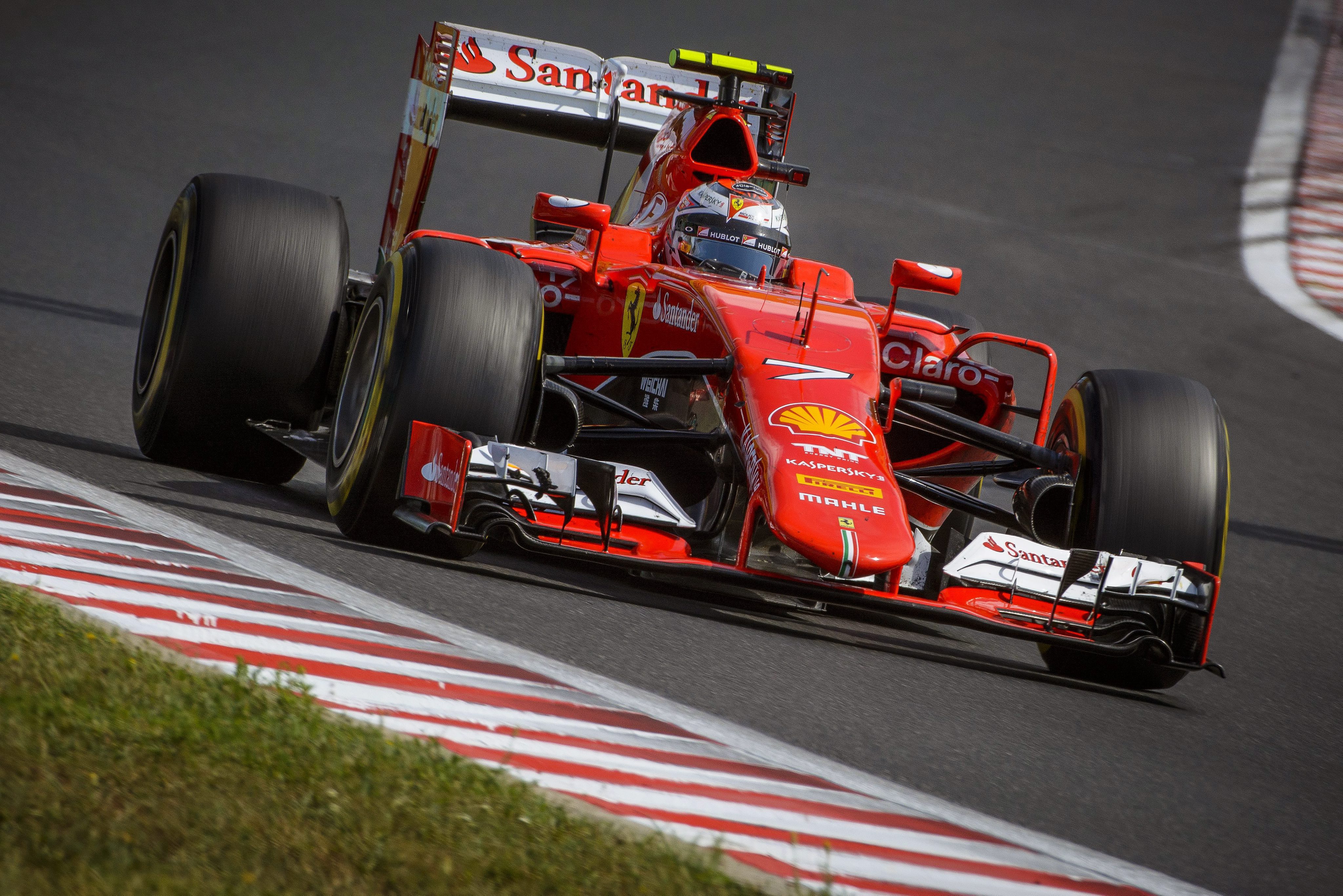 Formula One driver Kimi Raikkonen in a Ferrari in action during the Hungarian Formula One Grand Prix in July. Photos: EPA
