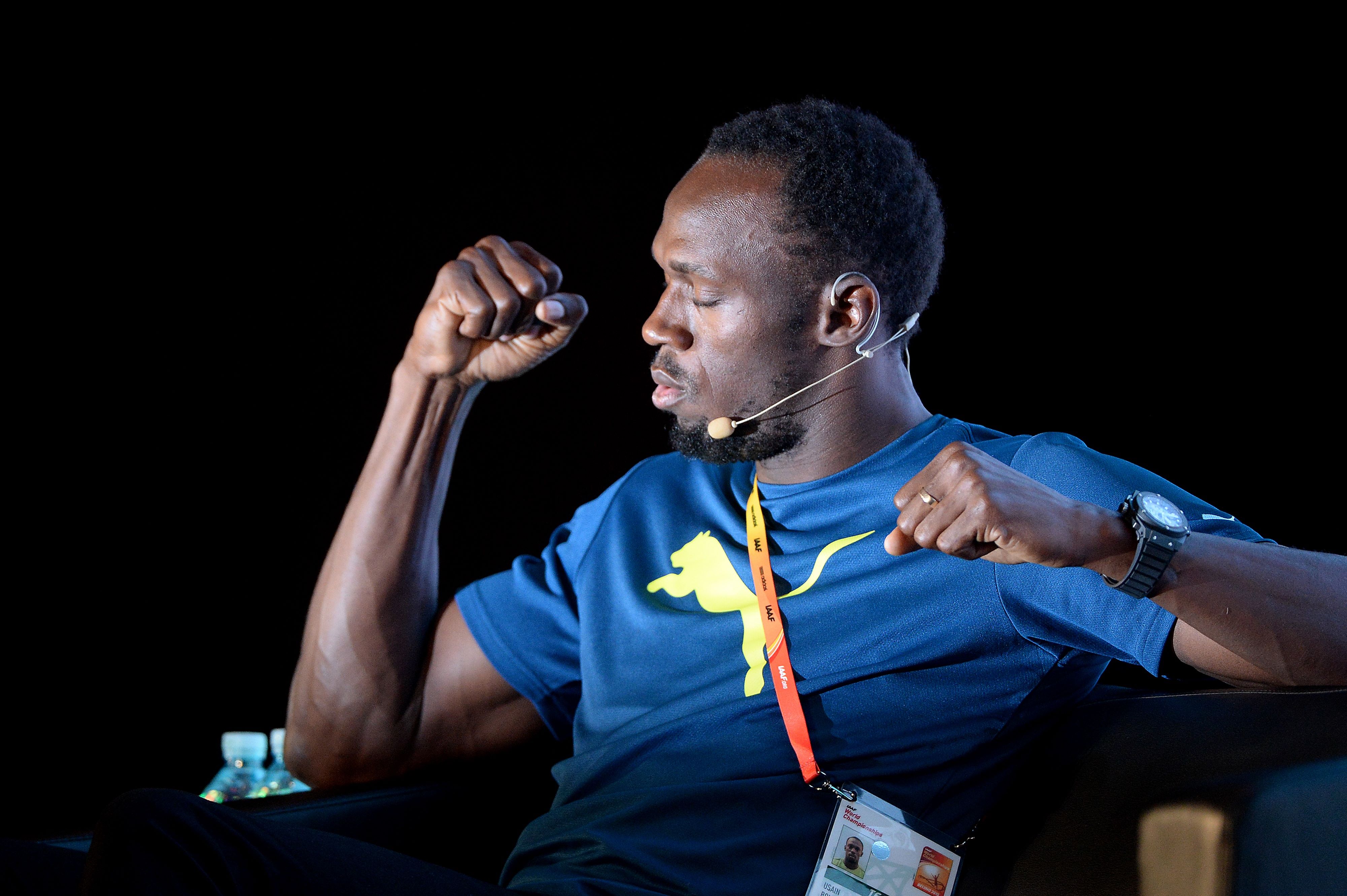 Usain Bolt is ready to hit the track today at the World Championships in Beijing. Photo: AFP 