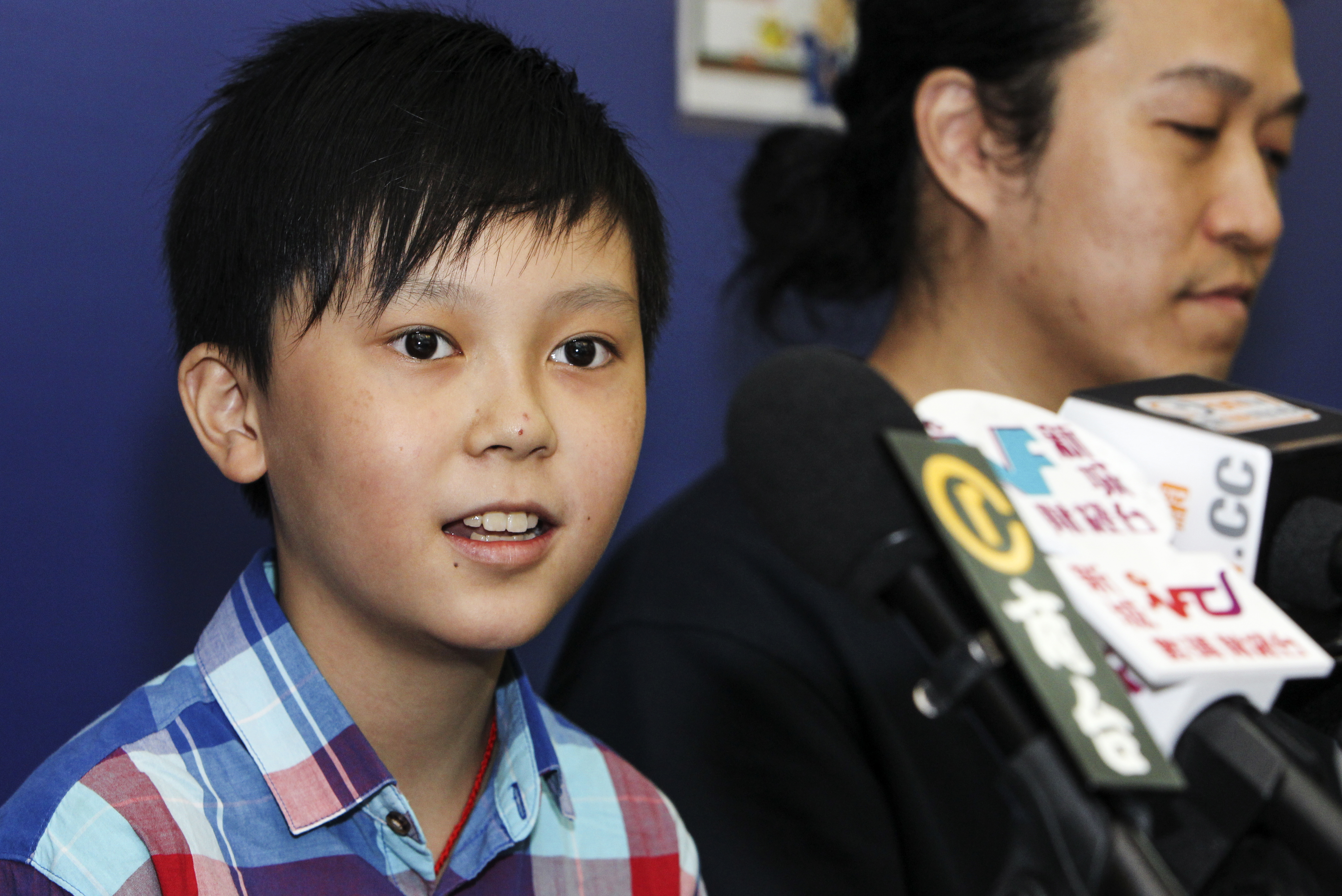 Student Nathan Li For-shing (Left), 11 years old. Photo: Franke Tsang