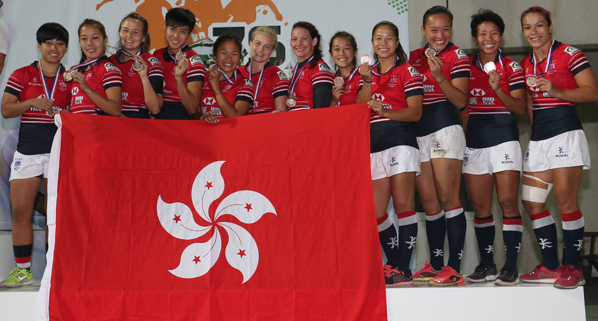 Confidence is at an all-time high in the Hong Kong squad after their strong bronze-medal finish at the World Rugby Women’s Sevens Series qualifiers in Dublin two weeks ago. Photos: HKRU 