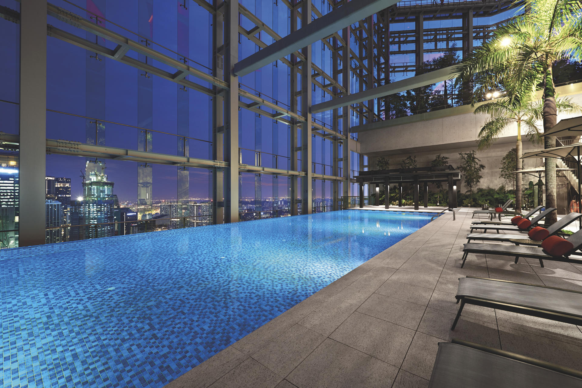 The pool at Singapore's Gravity fitness club.