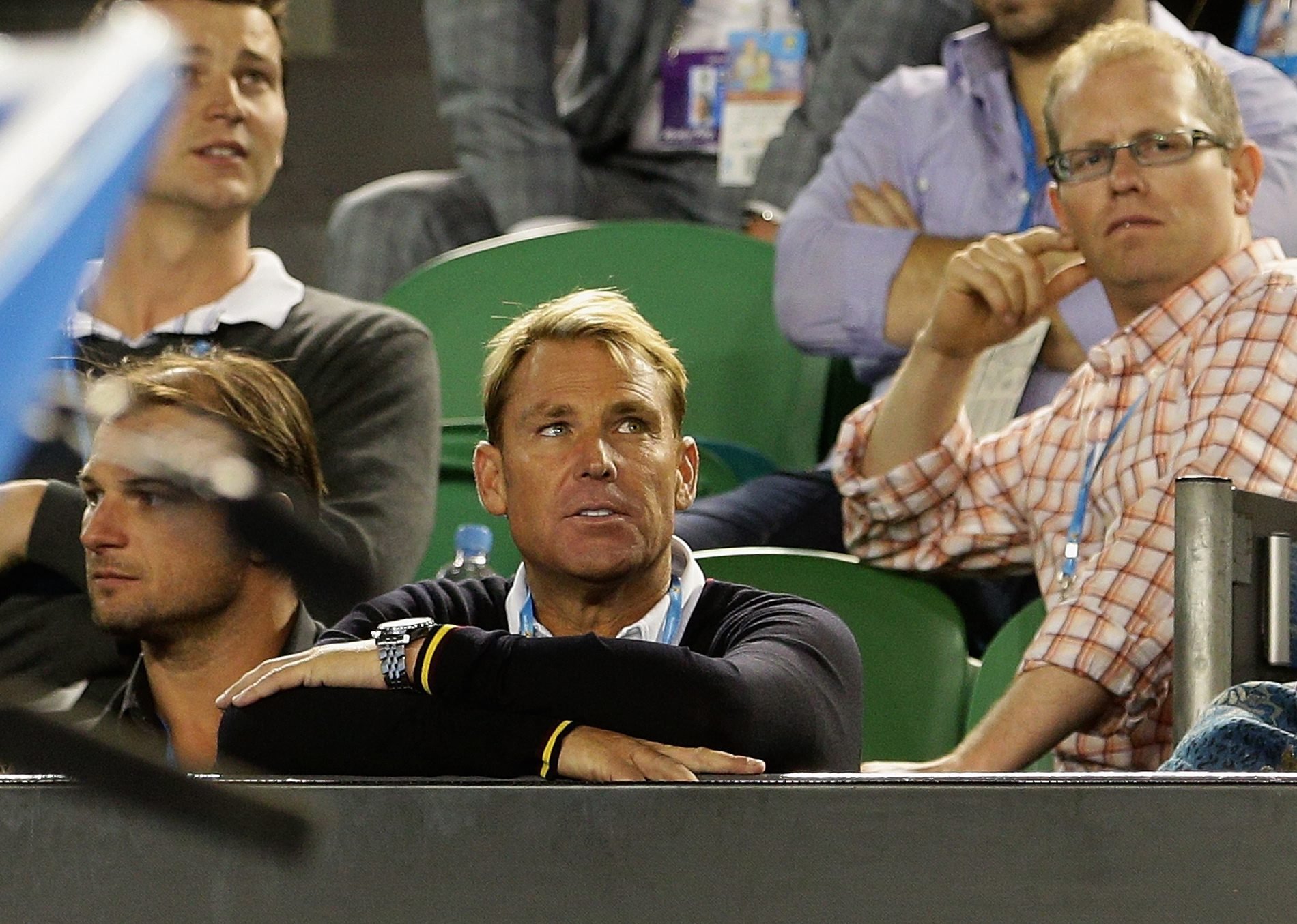 Australian cricketer Shane Warne has been spotted watching tennis matches before. Photo: EPA