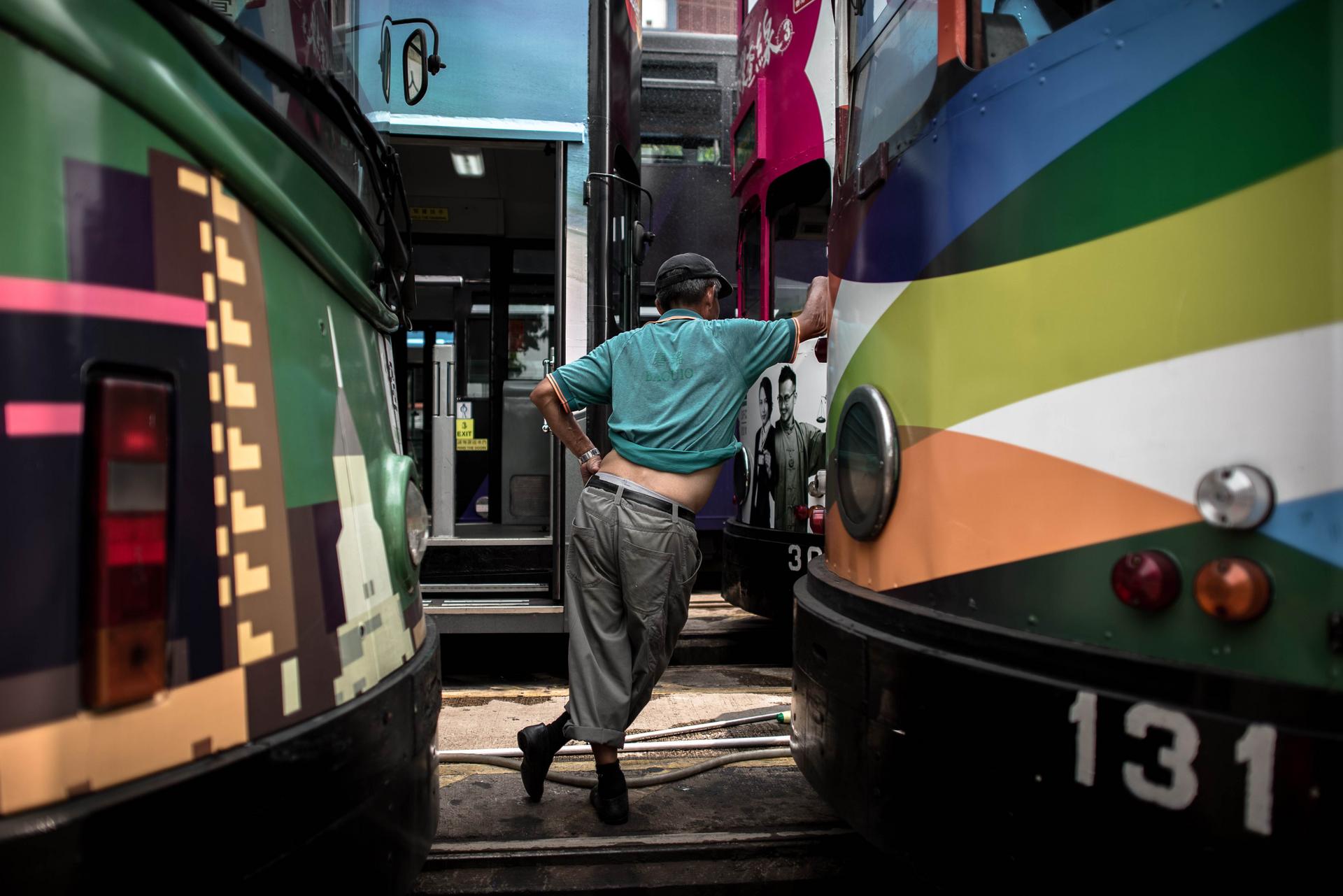 Trams are an affordable, reliable, clean and convenient form of transport for people living on the north side of Hong Kong Island. Photo: AFP