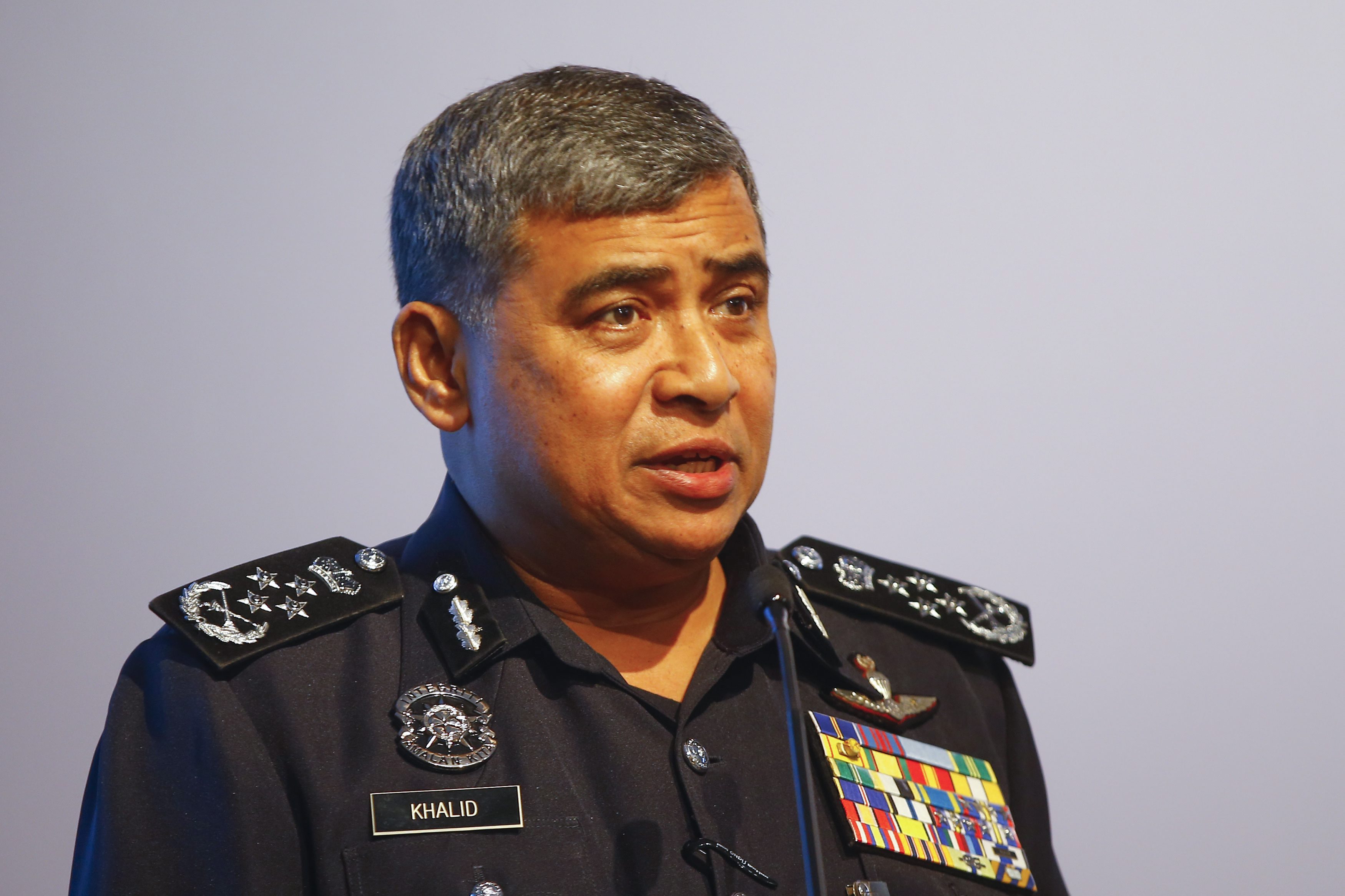 Malaysia's Inspector-General of Police  Khalid Abu Bakar said two Malaysians and a Pakistani national were arrested. Photo: EPA
