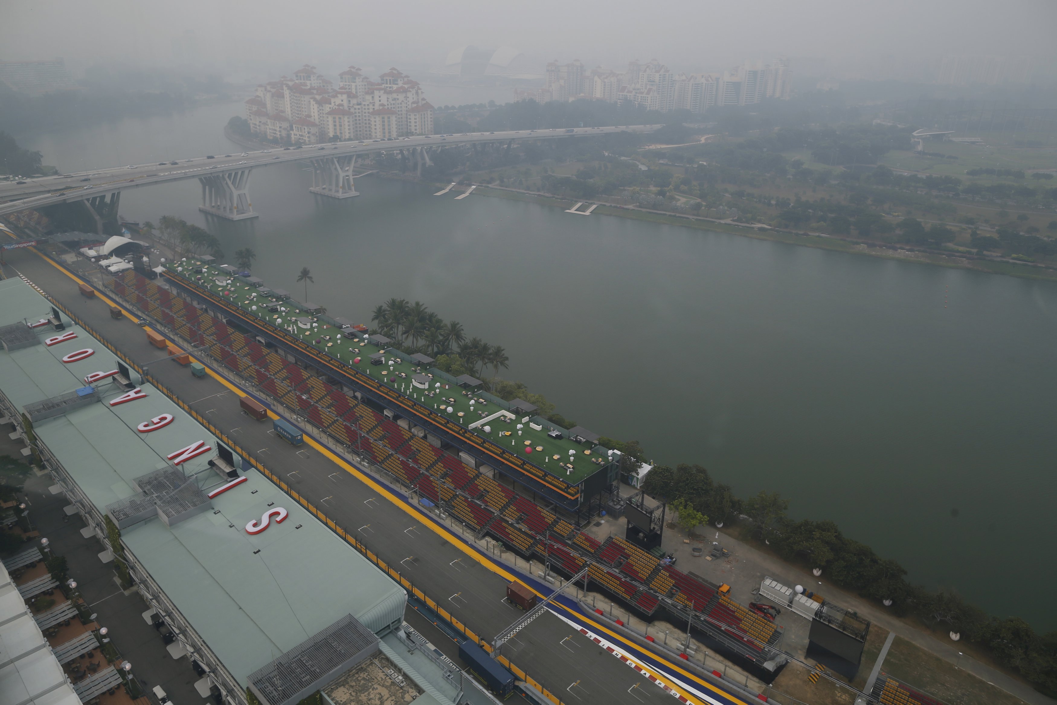 A view of the Singapore GP paddock on September 10. Photo: Reuters