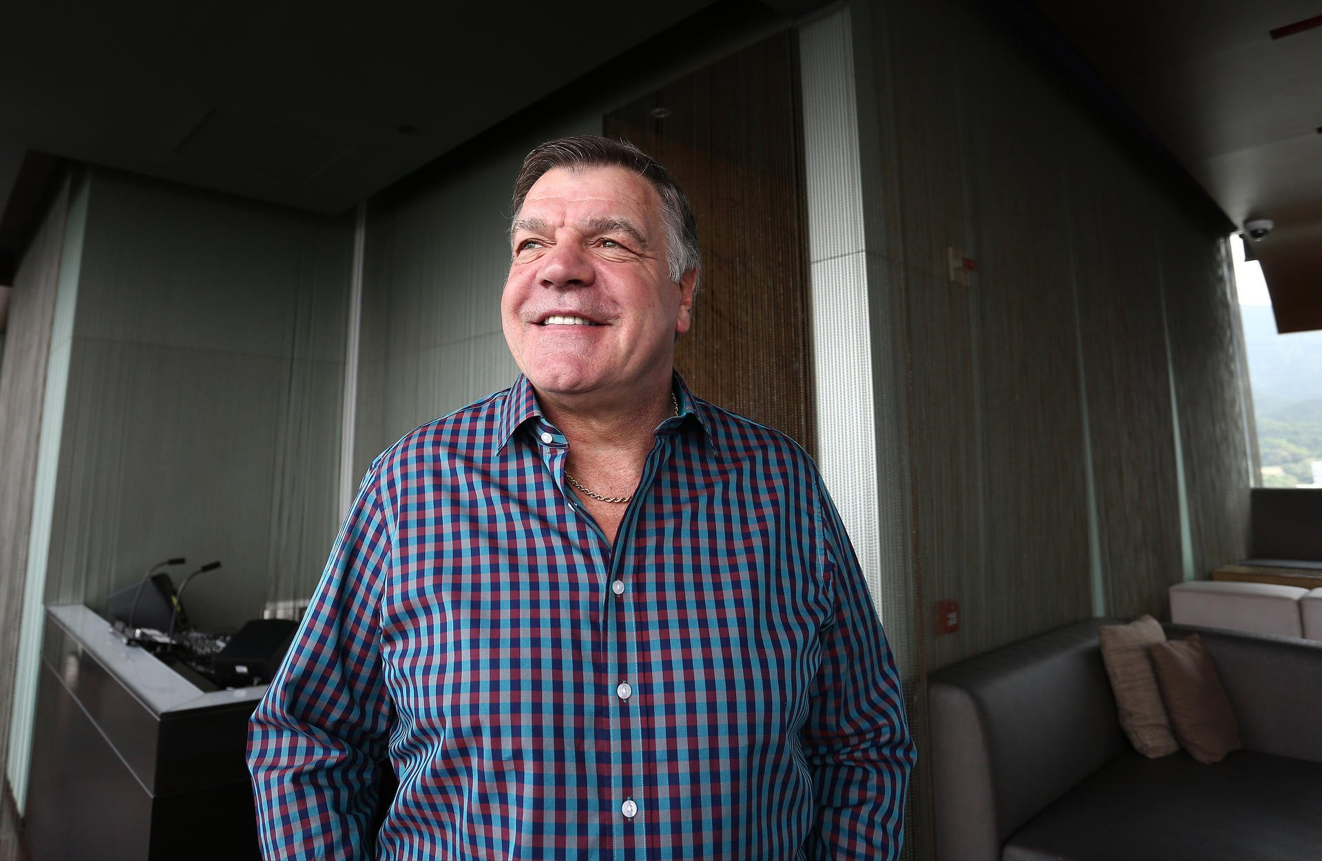 Former manager of West Ham United Sam Allardyce, who is pictired at the East hotel in tai koo Shing for a fundraiser, has no regrets as he enjoys life outside of football, for now. Photo: Jonathan Wong