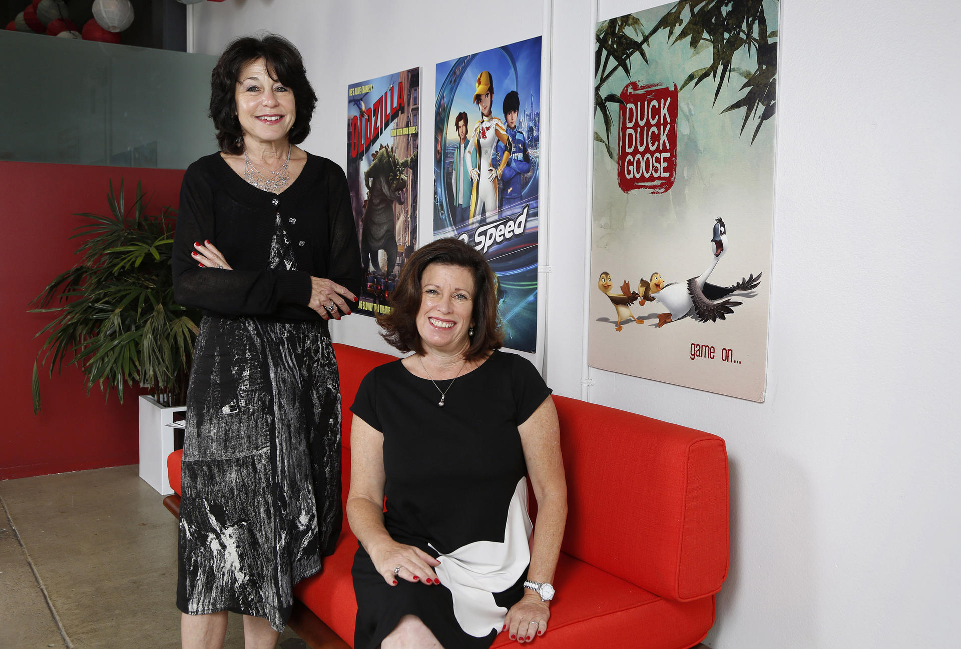 Original Force Animation presidents Penney Finkelman Cox (left) and Sandra Rabins were recruited for their credentials in the genre. 