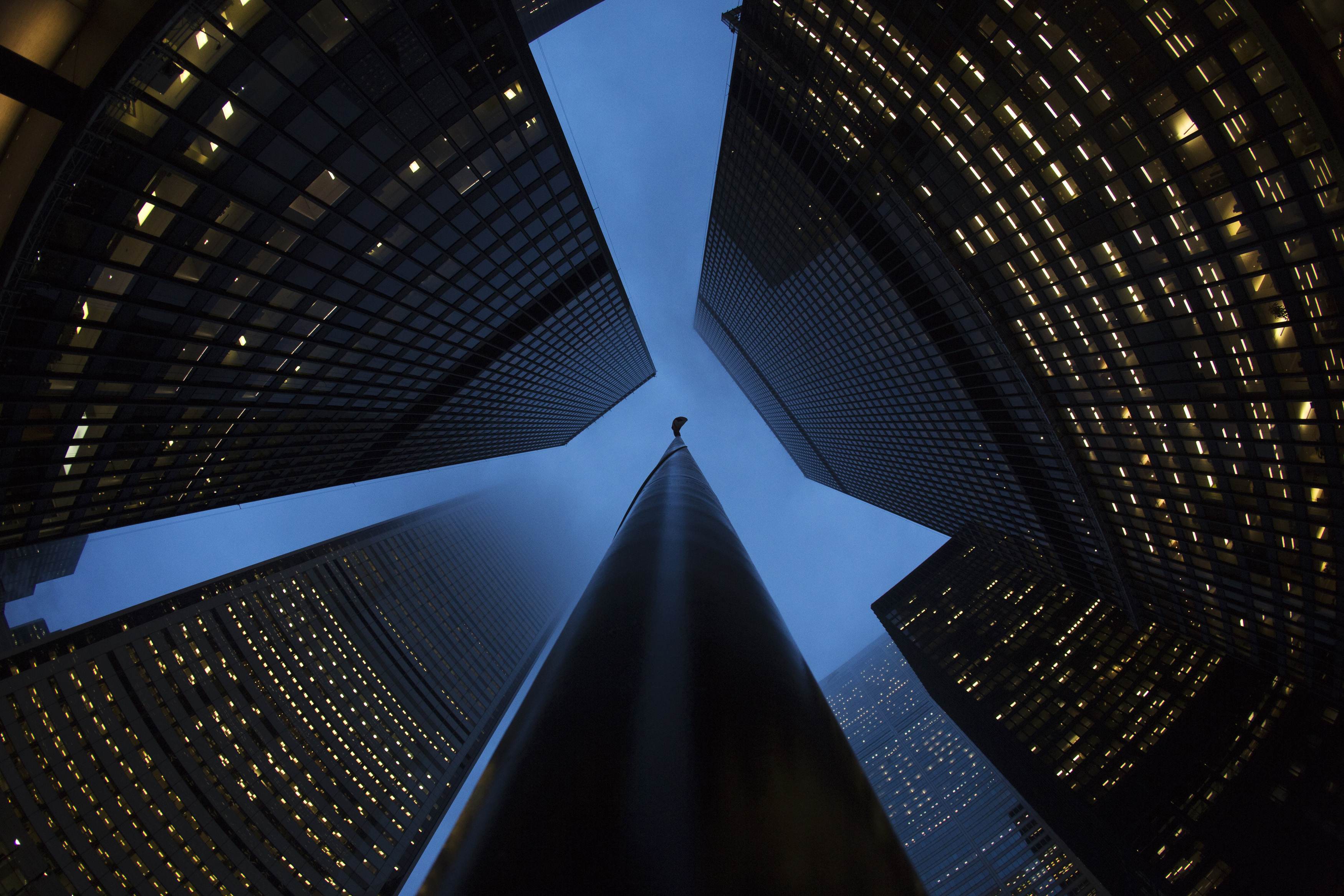 Buildings are seen in the financial district in Toronto, Canada, where properties are gaining the attention of potential buyers from Hong Kong. Photo: Reuters