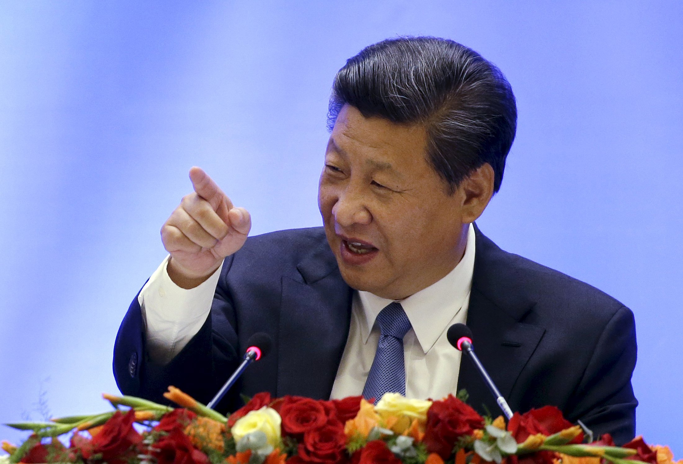 Chinese President Xi Jinping speaks at the China-US CEO roundtable discussion in Seattle last week. Photo: Reuters