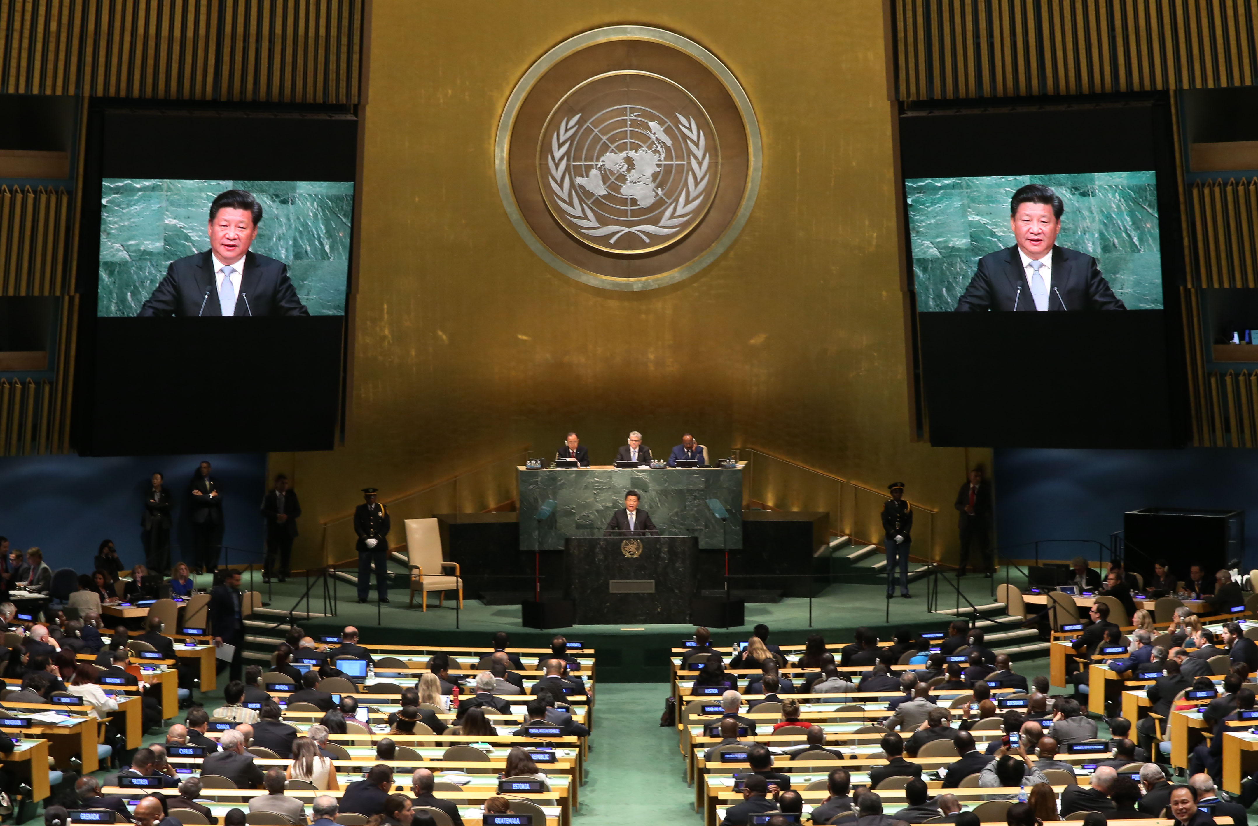 President Xi Jinping addresses the UN General Assembly in New York. Photo: Xinhua