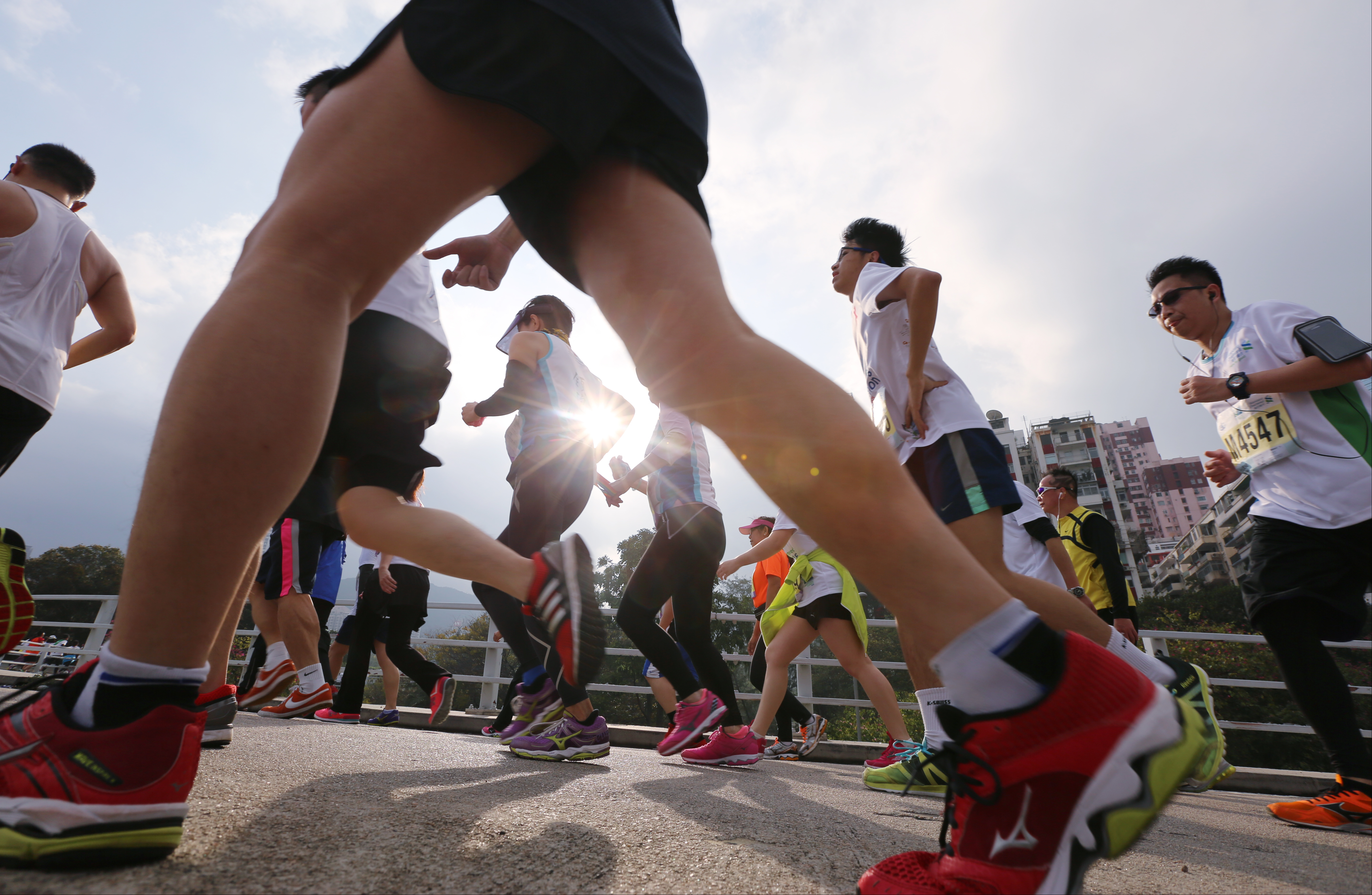 Runners compete in the in the annual Standard Chartered Hong Kong Marathon. Photo: Felix Wong