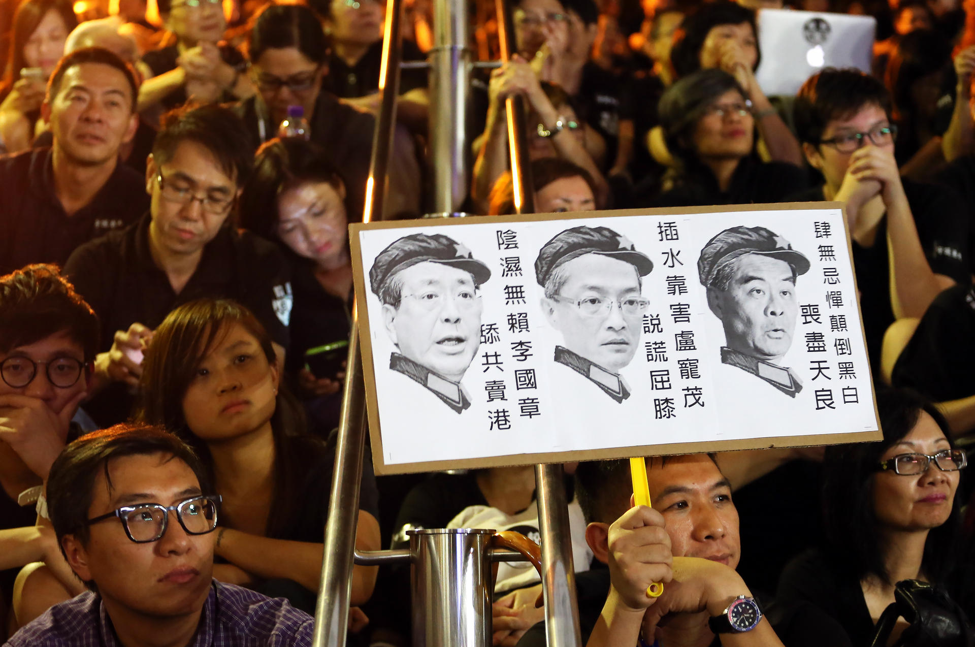 Pro-democracy groups join HKU students and staff to protest against its governing council. Photo: Felix Wong