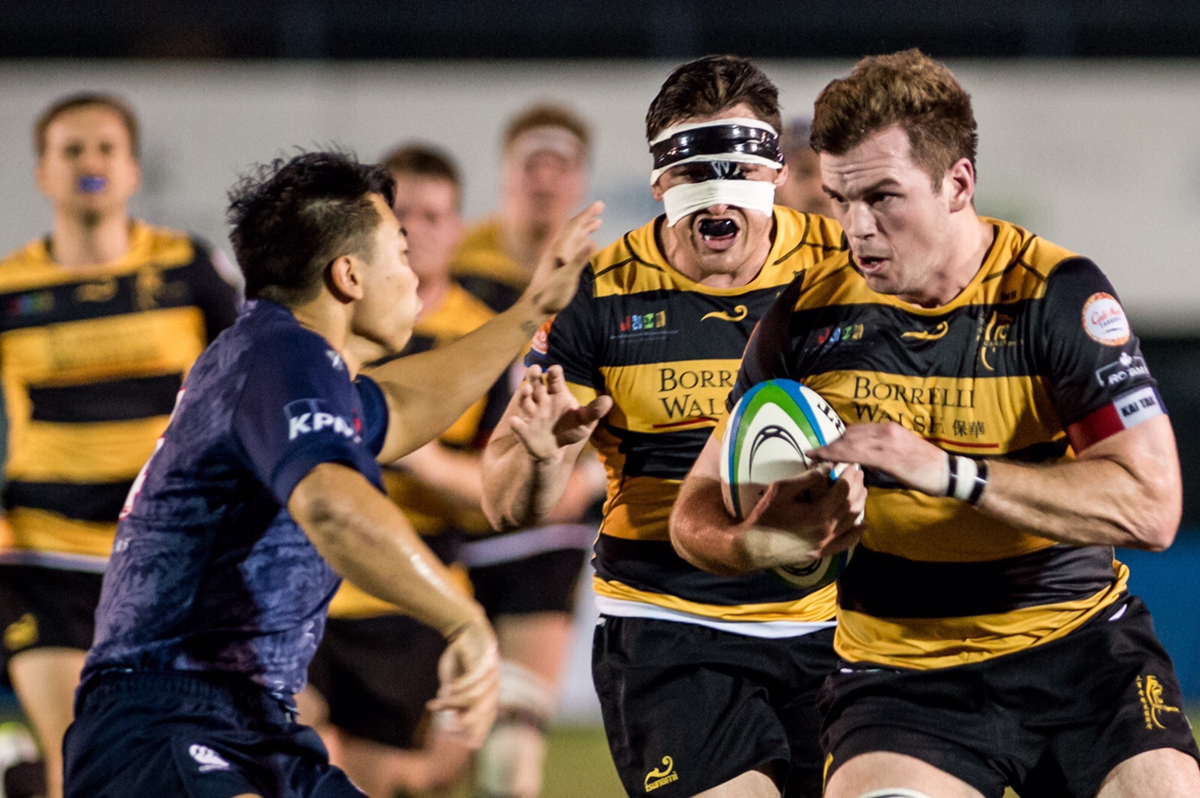 A 27-23 win for USRC Tigers over HK Scottish on Saturday sees the resurgent King’s Park outfit climbing to second place in the HKRU Premiership standings. Photos: HKRU