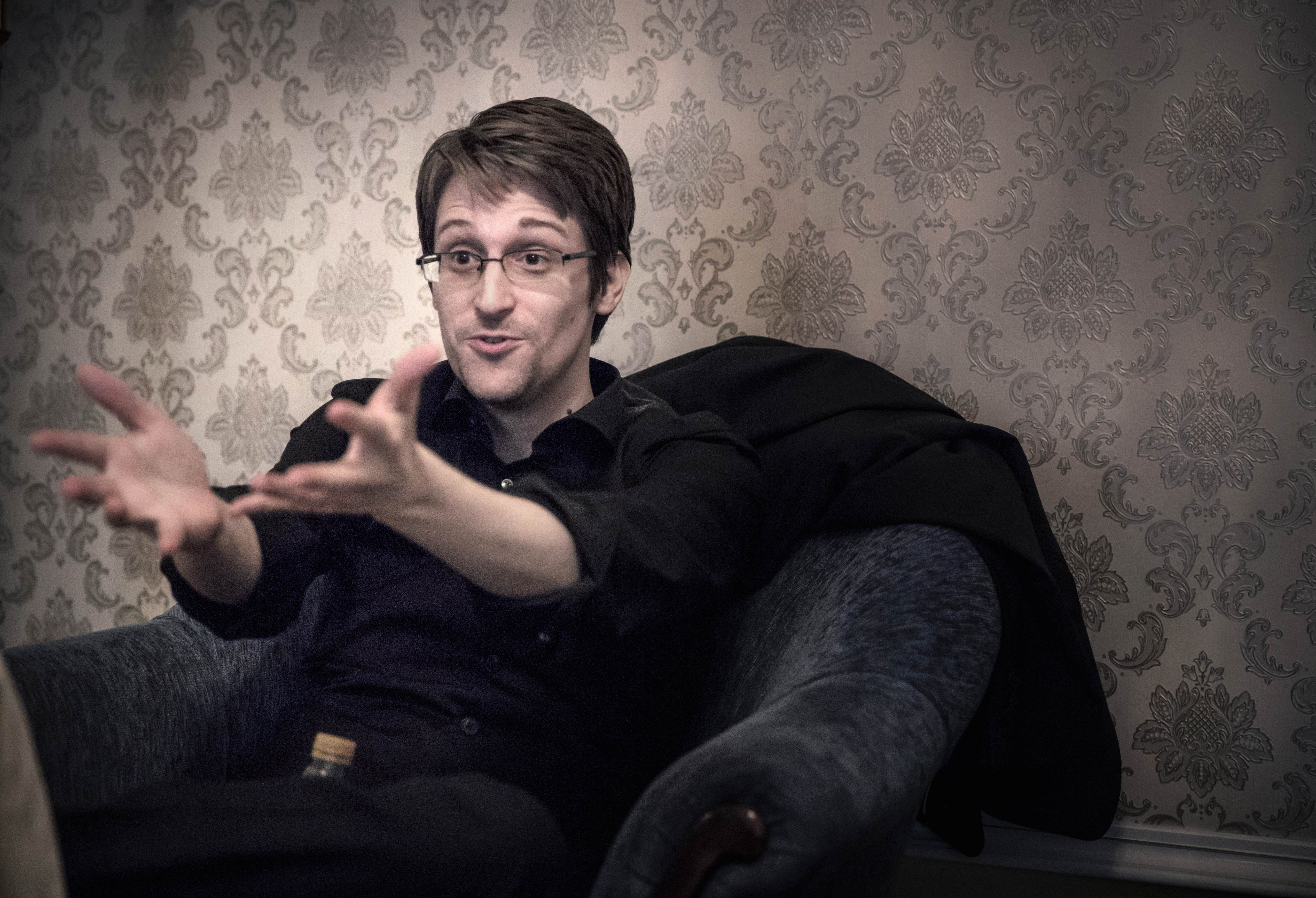 Edward Snowden during an interview with Swedish daily newspaper Dagens Nyheter. Photo: AFP