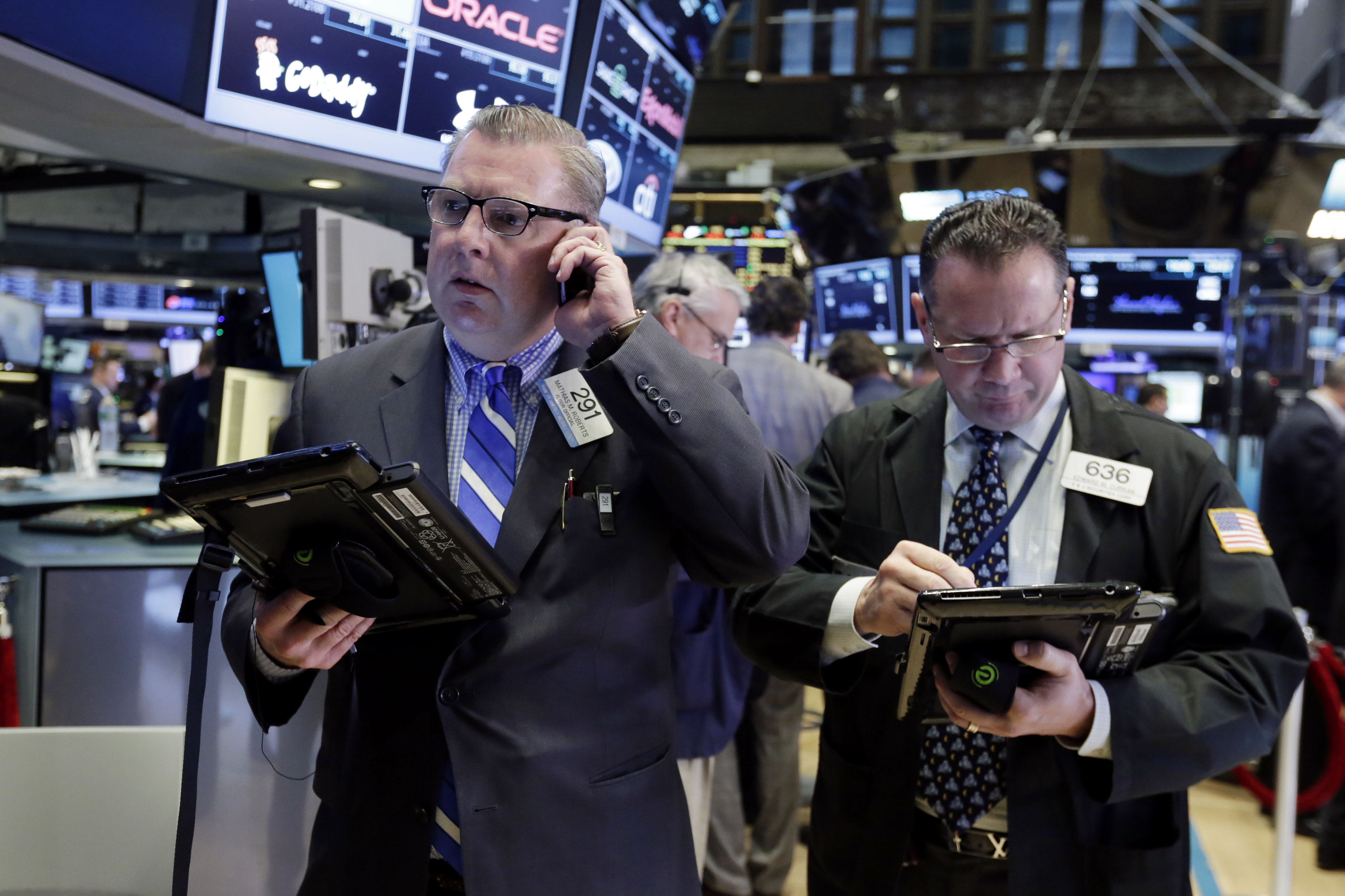 Wall Street opened lower on Tuesday after its steepest drop in six weeks on Monday. Photo: AP