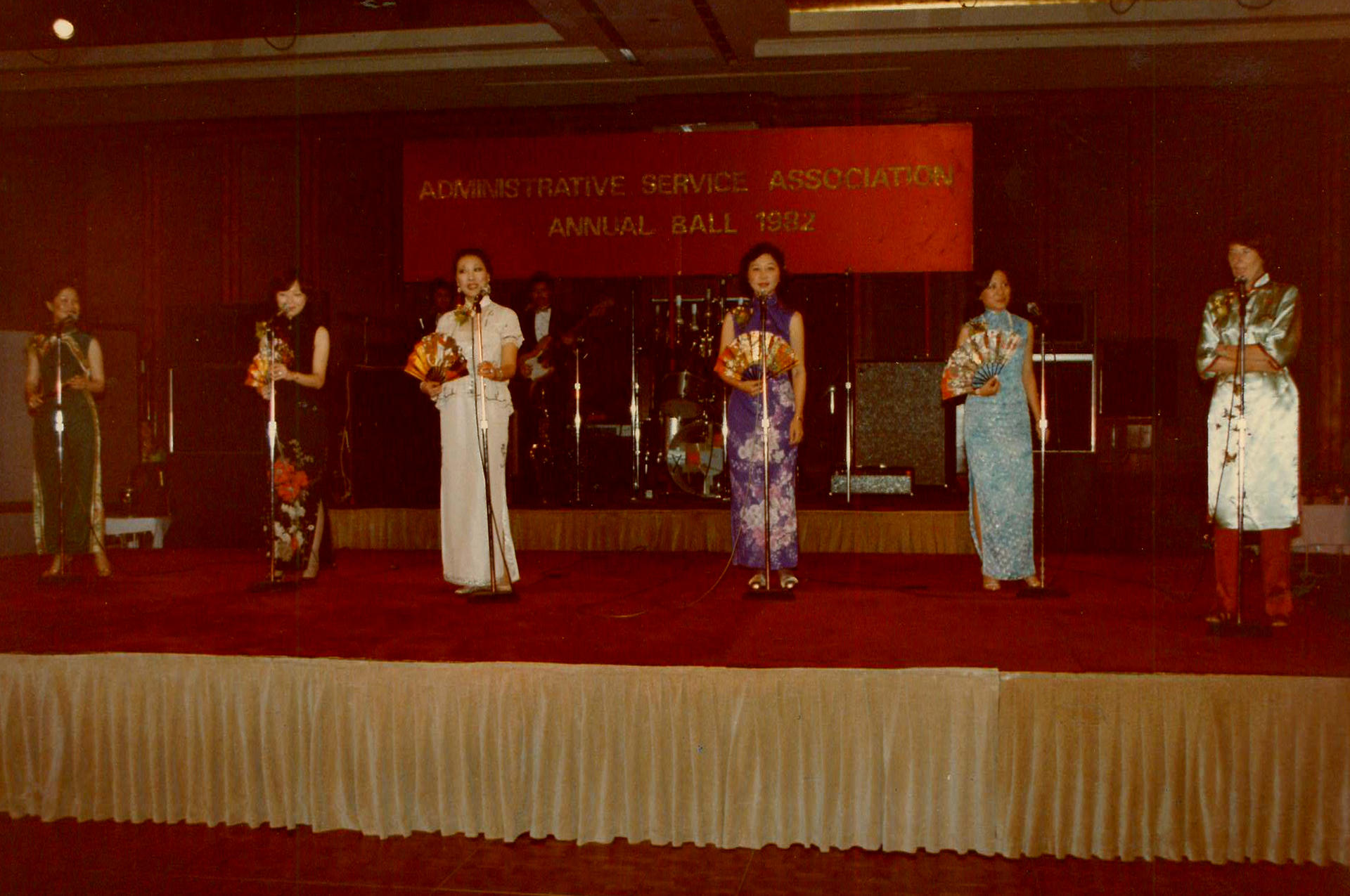 Elizabeth Wong (third left) at a 1982 ball. Photo: SCMP Pictures