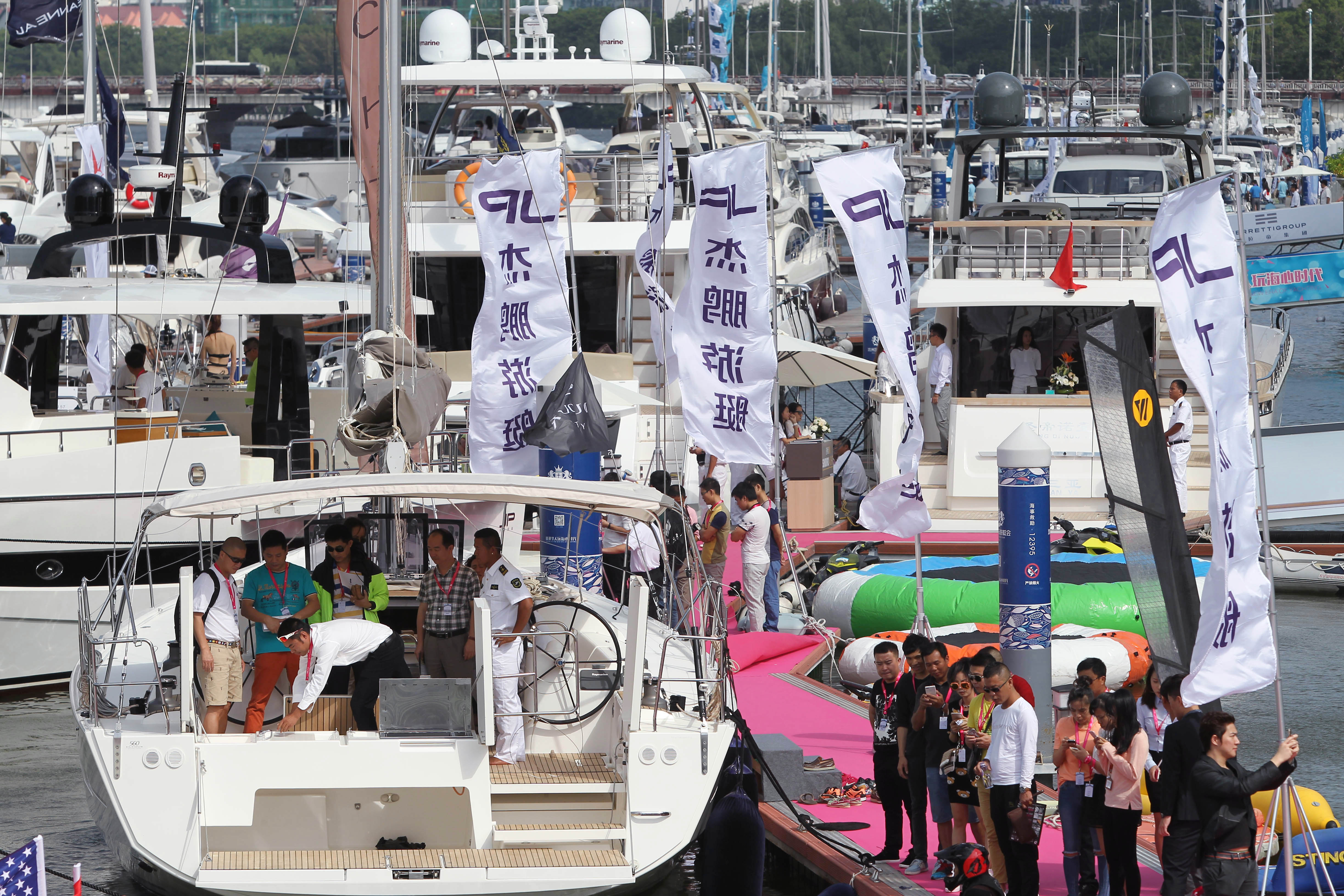 Visitors get a taste of the luxe life on show at China Rendez-Vous, in Sanya, Hainan province, on the weekend. Photo: Simon Song