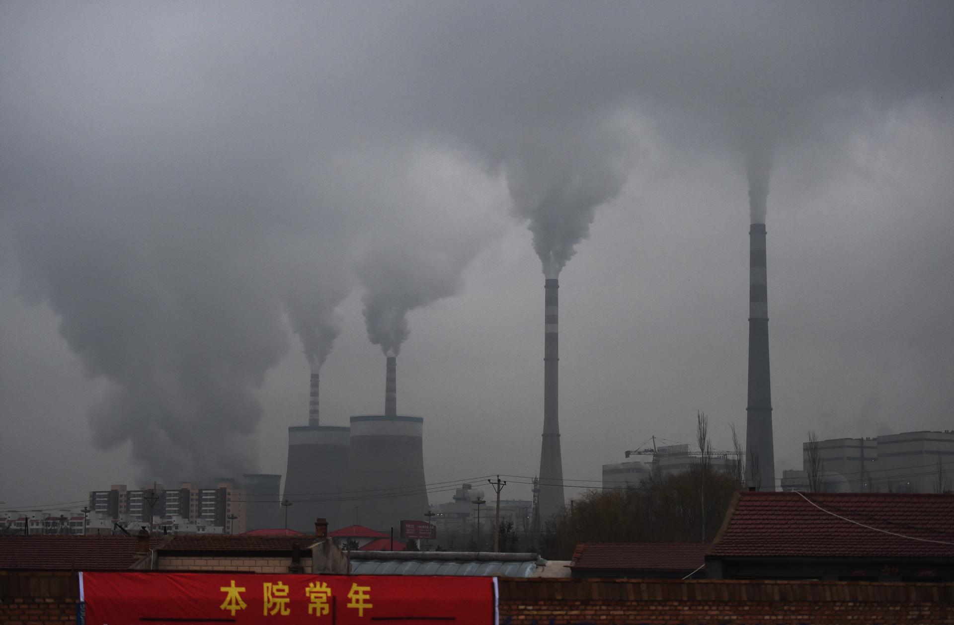A coal-fuelled power station in Datong, in Shanxi province. Photos: AFP
