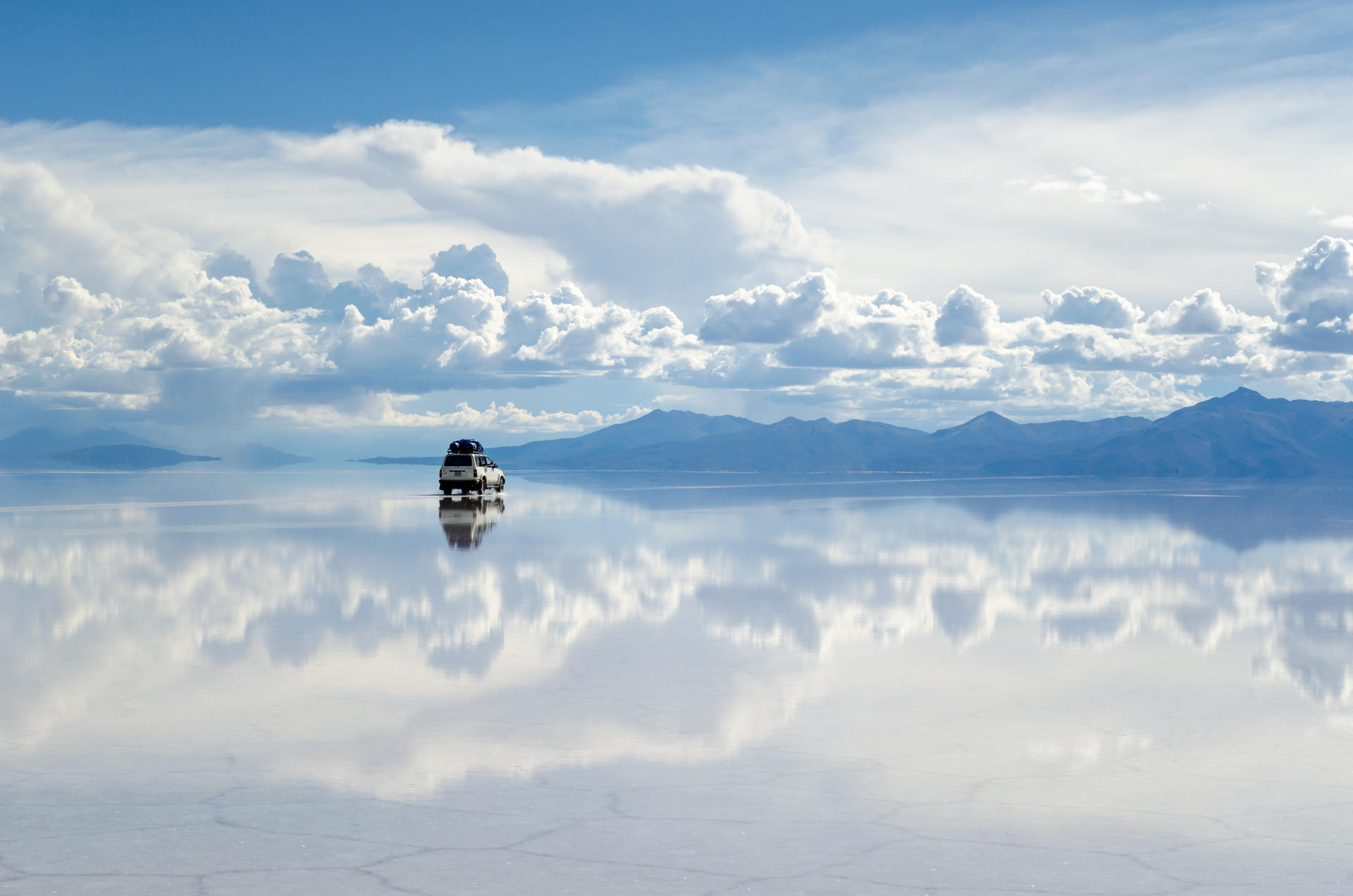 The salt flats are a natural wonder and the only place on earth where the sky and ground merge. Photo: Thinkstock