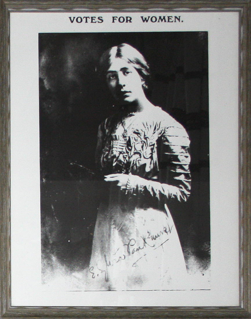 A photograph of Sylvia Pankhurst hangs on a wall in her son Richard's Addis Ababa home.