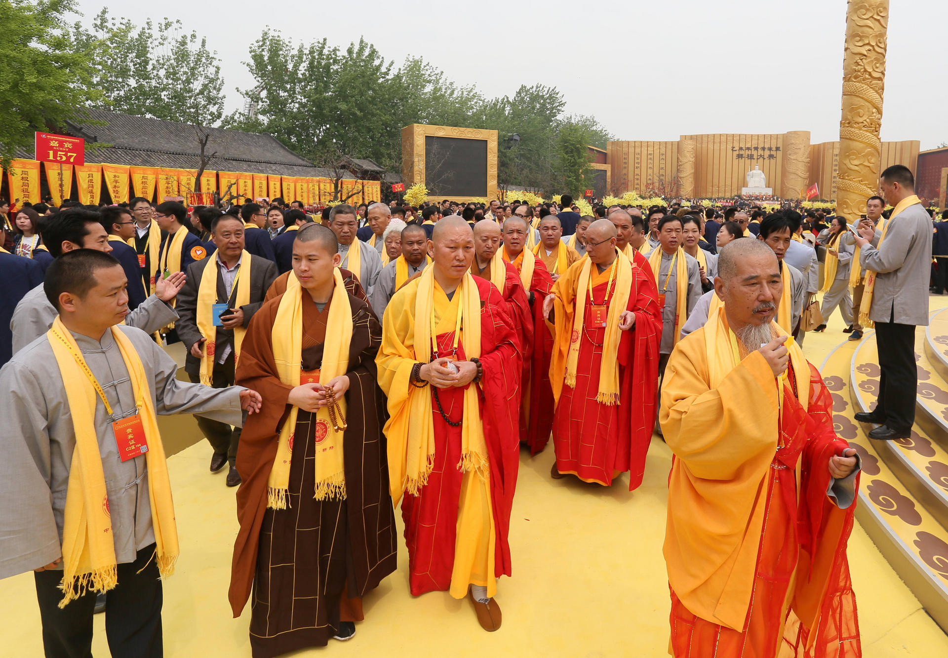 The Ancestor Worship Ceremony is held in the Yellow Emperor's native town outside Zhengzhou.Photo: ImagineChina