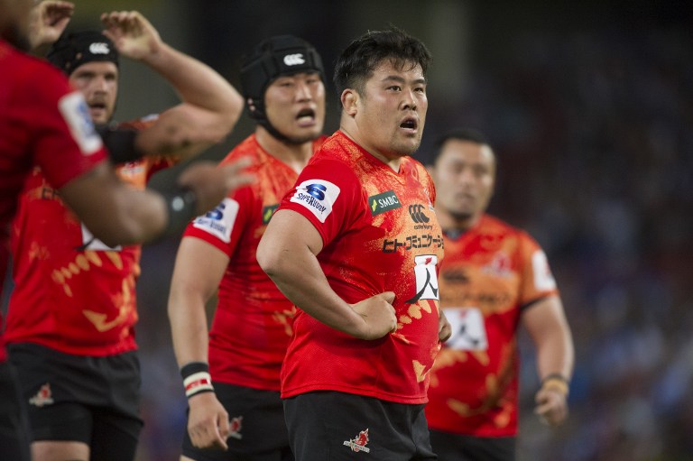 Japan’s Sunwolves “gave up long before the final whistle” said South African TV analyst Nick Mallett after the Super Rugby newcomers’ 92-17 loss to the Cheetahs on Friday. Photos: AFP